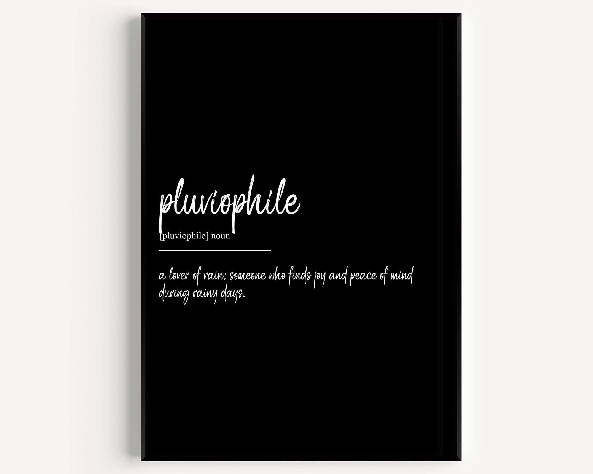 Pluviophile Definition Print - Magic Posters