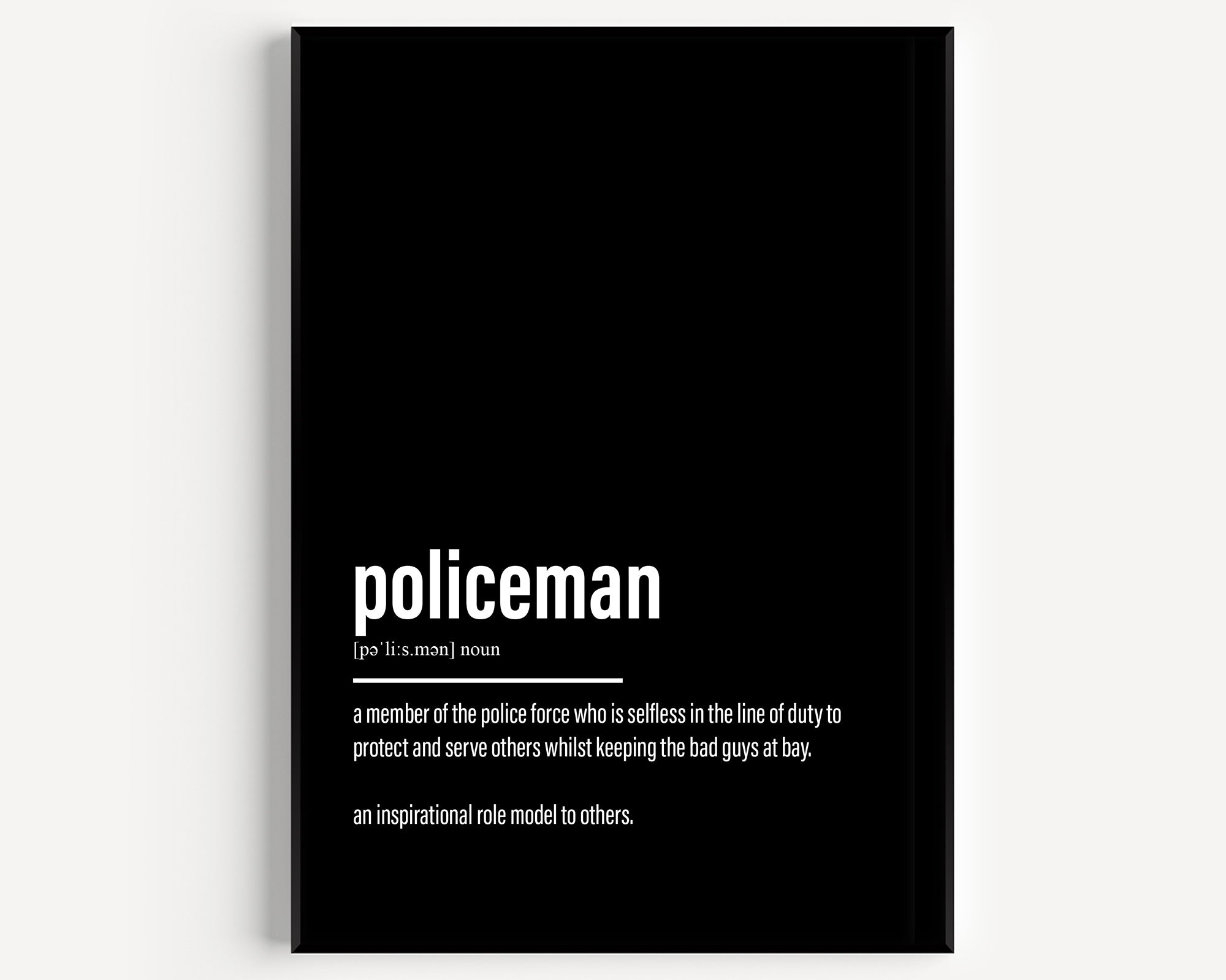 Policeman Definition Print - Magic Posters