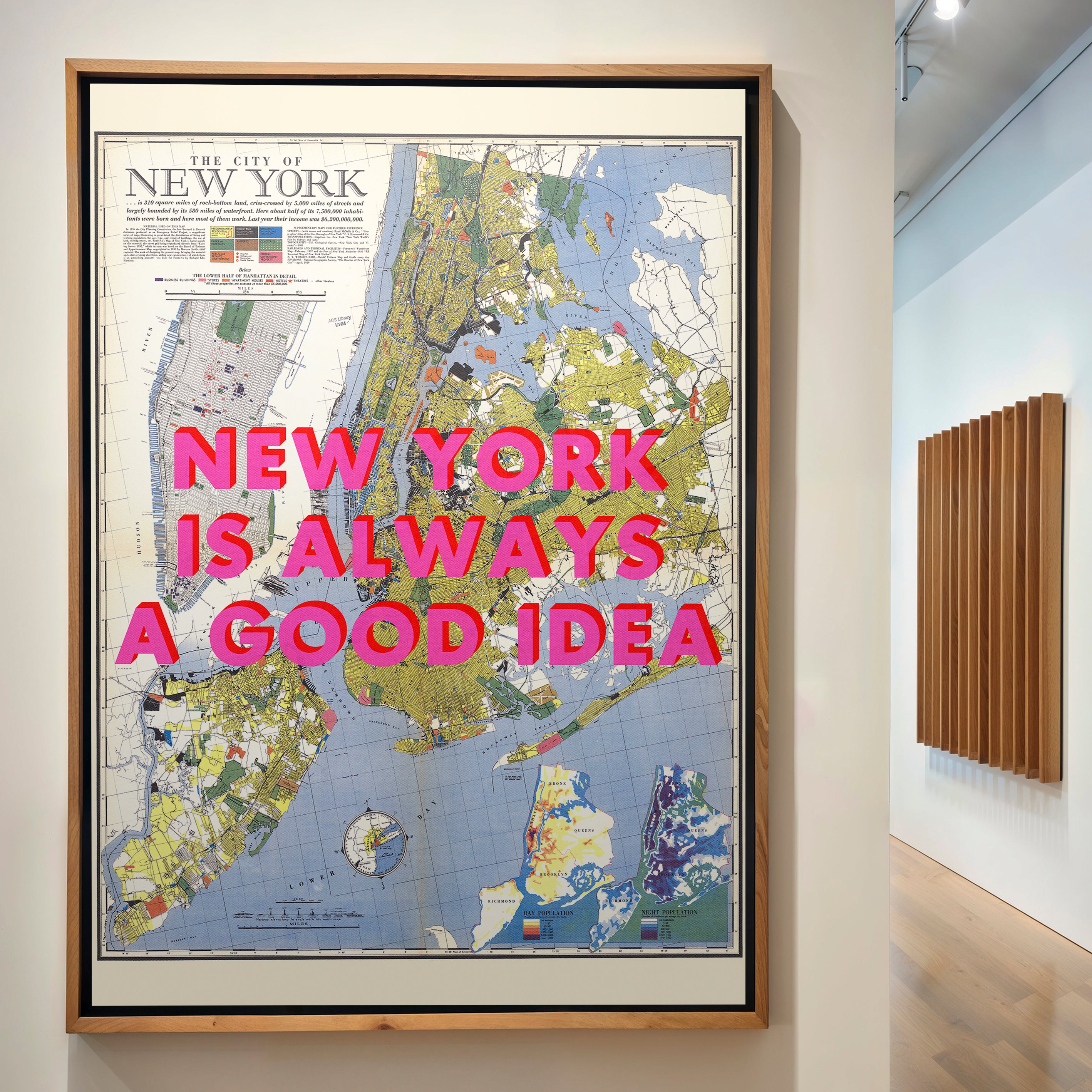 New York City Retro Pop Art Map Print