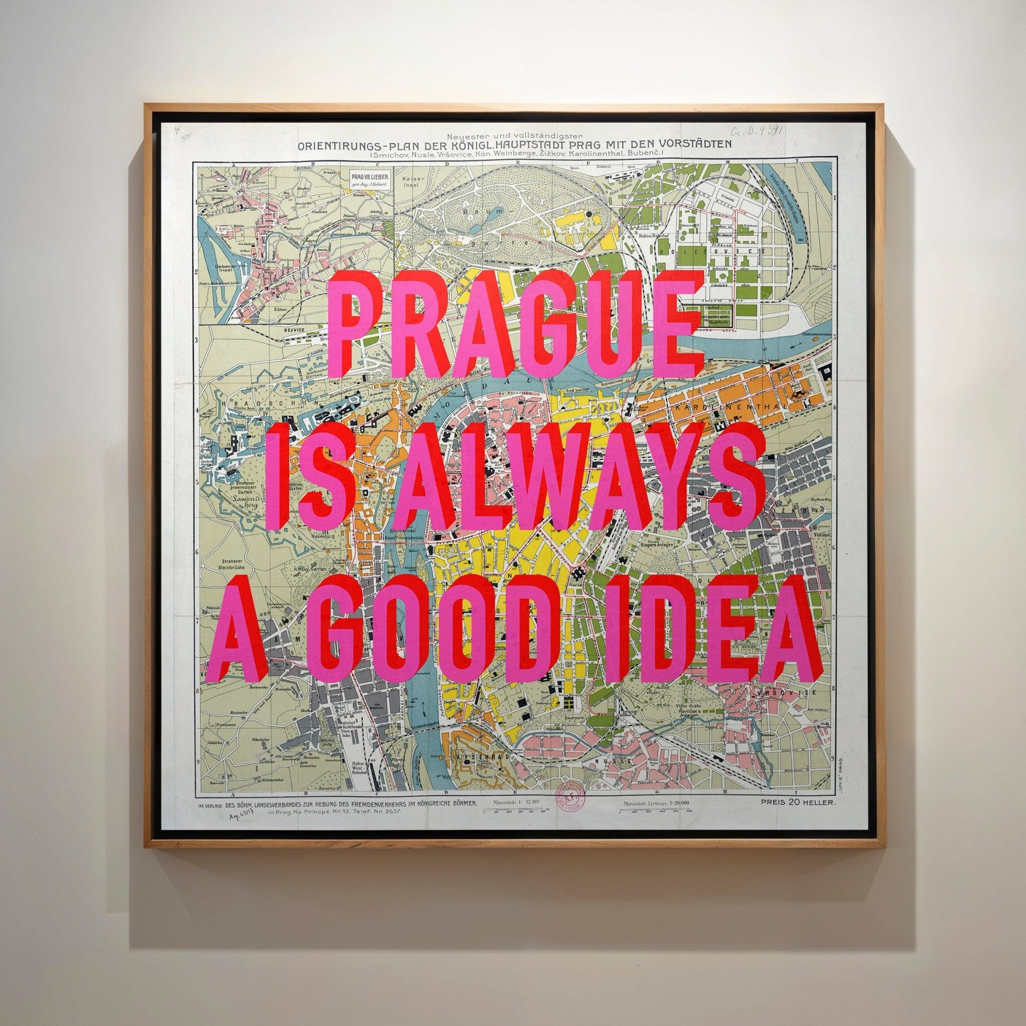 Prague Retro Pop Art Map Print - Magic Posters