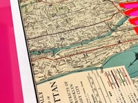 Load video: Manhattan New York Retro Pop Art Map Print