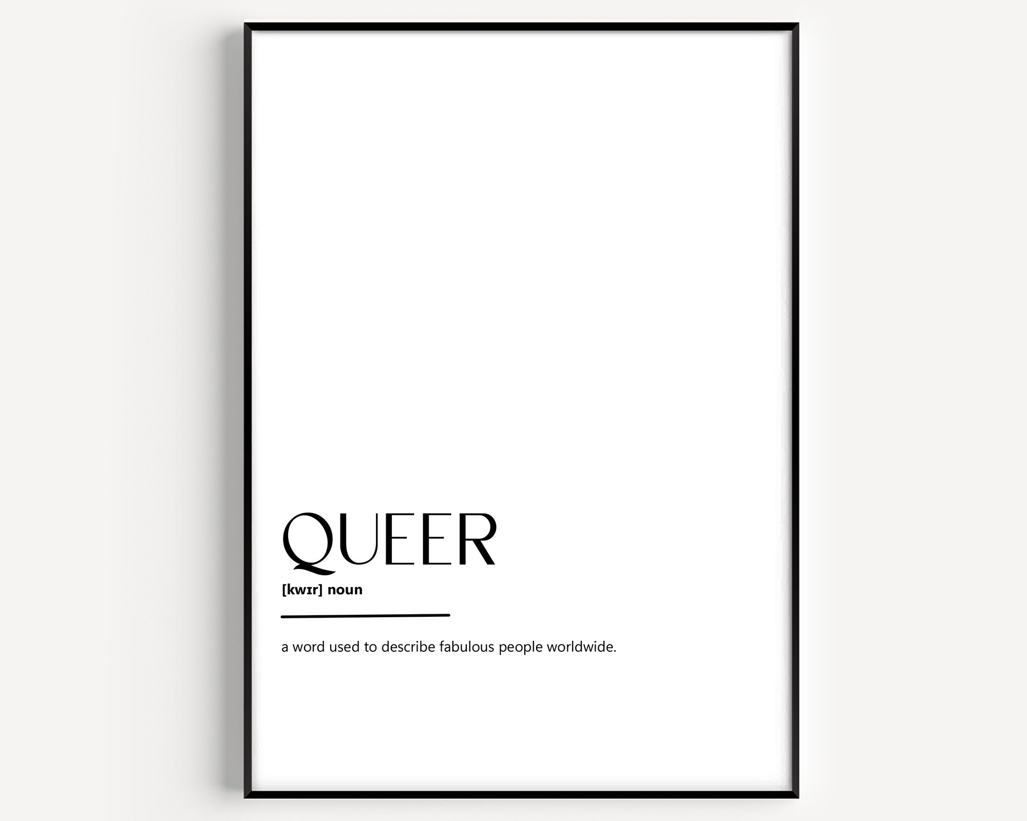 Queer Definition Print - Magic Posters