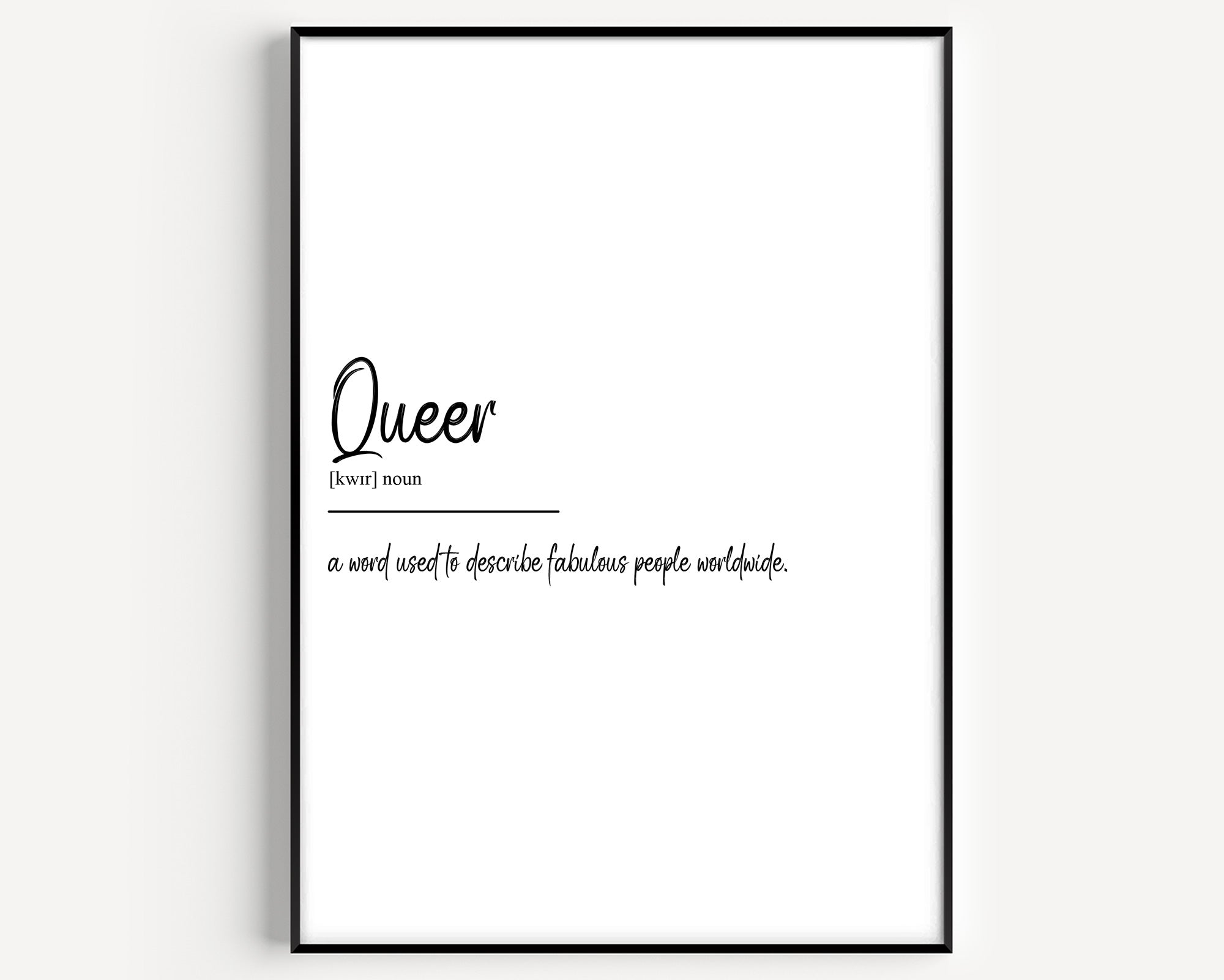 Queer Definition Print - Magic Posters
