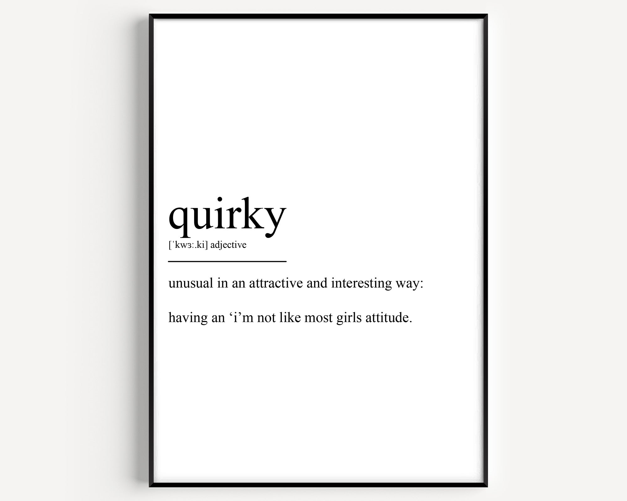 Quirky Definition Print - Magic Posters