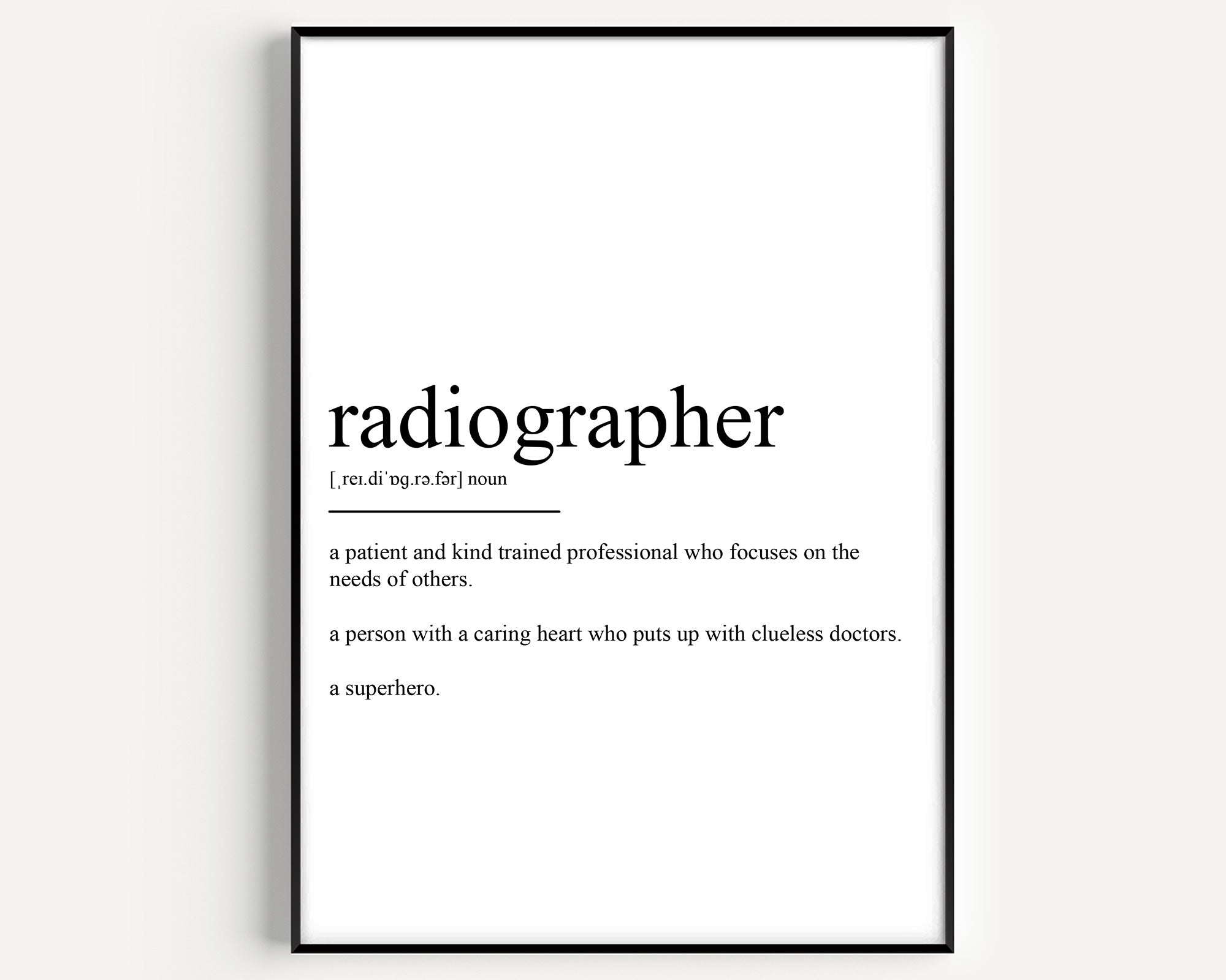 Radiographer Definition Print - Magic Posters