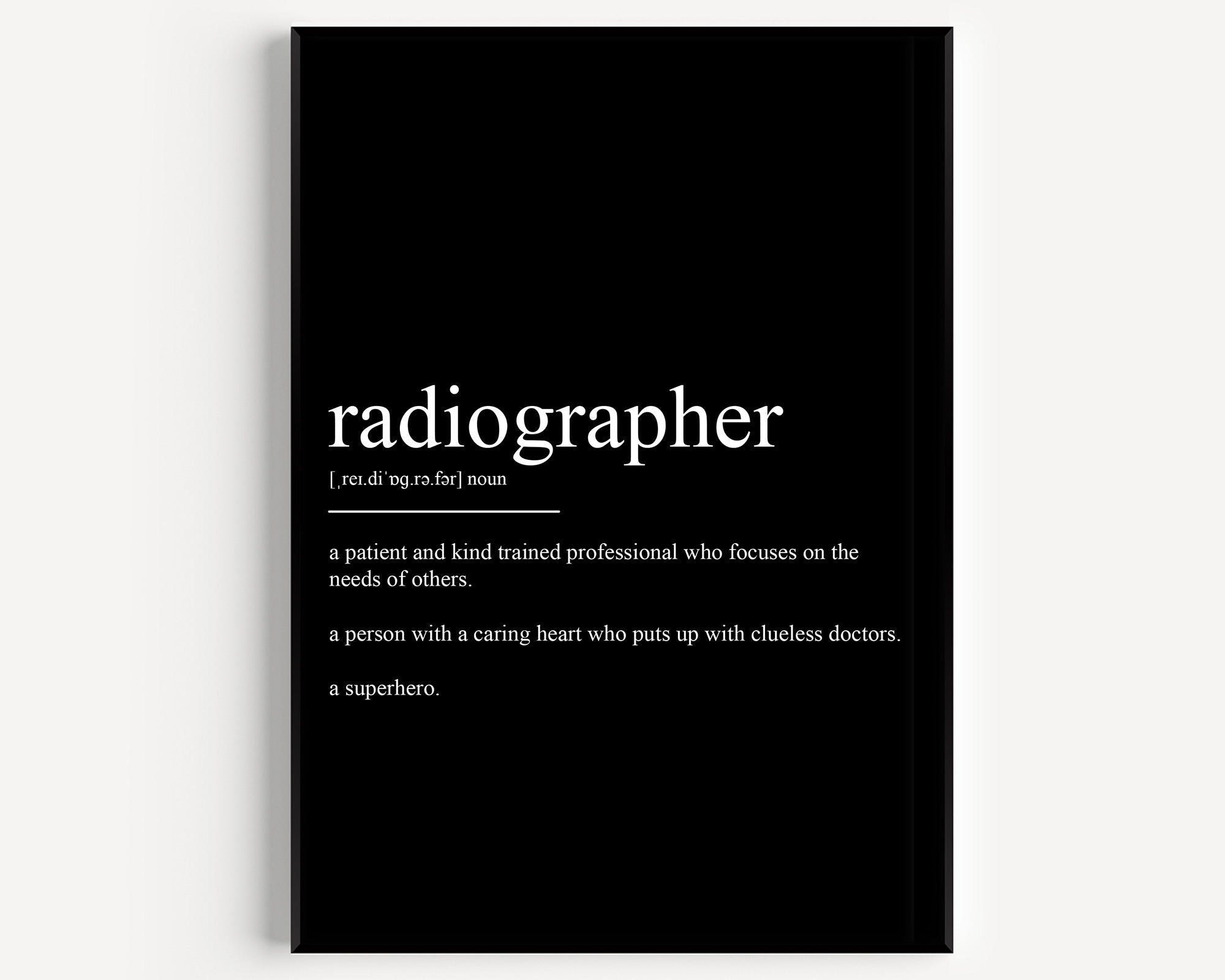 Radiographer Definition Print - Magic Posters