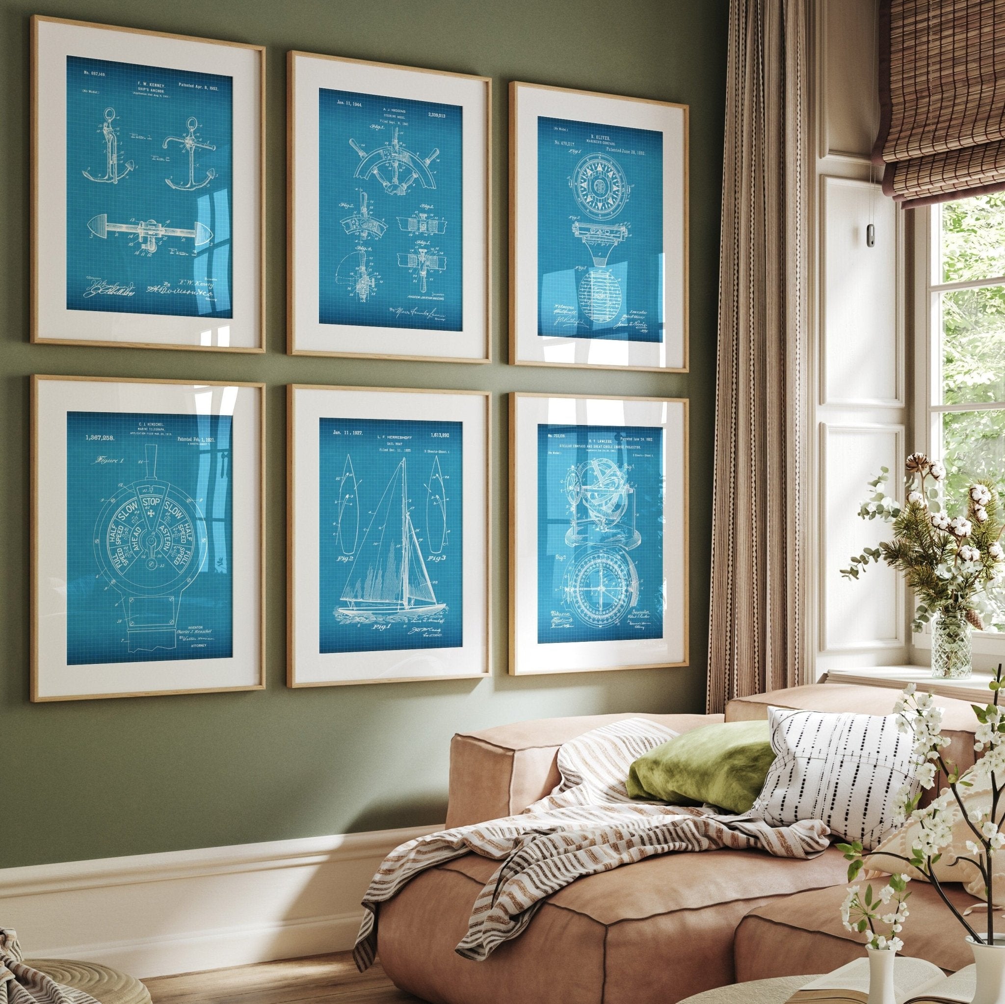 Sailing Set Of 6 Patent Prints - Magic Posters