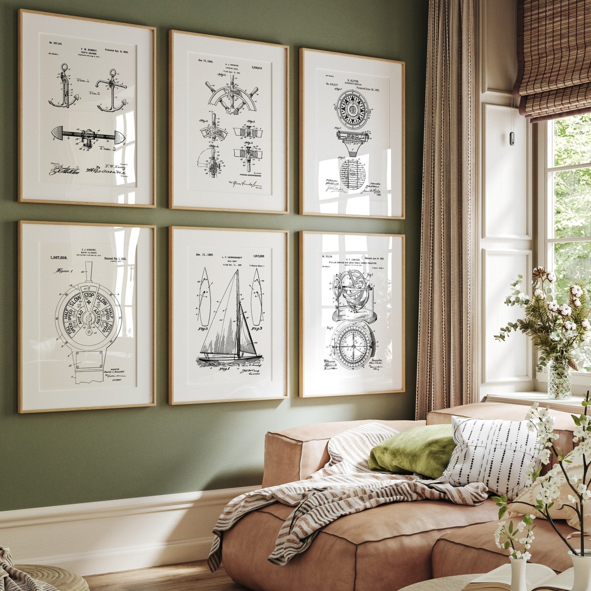 Sailing Set Of 6 Patent Prints - Magic Posters