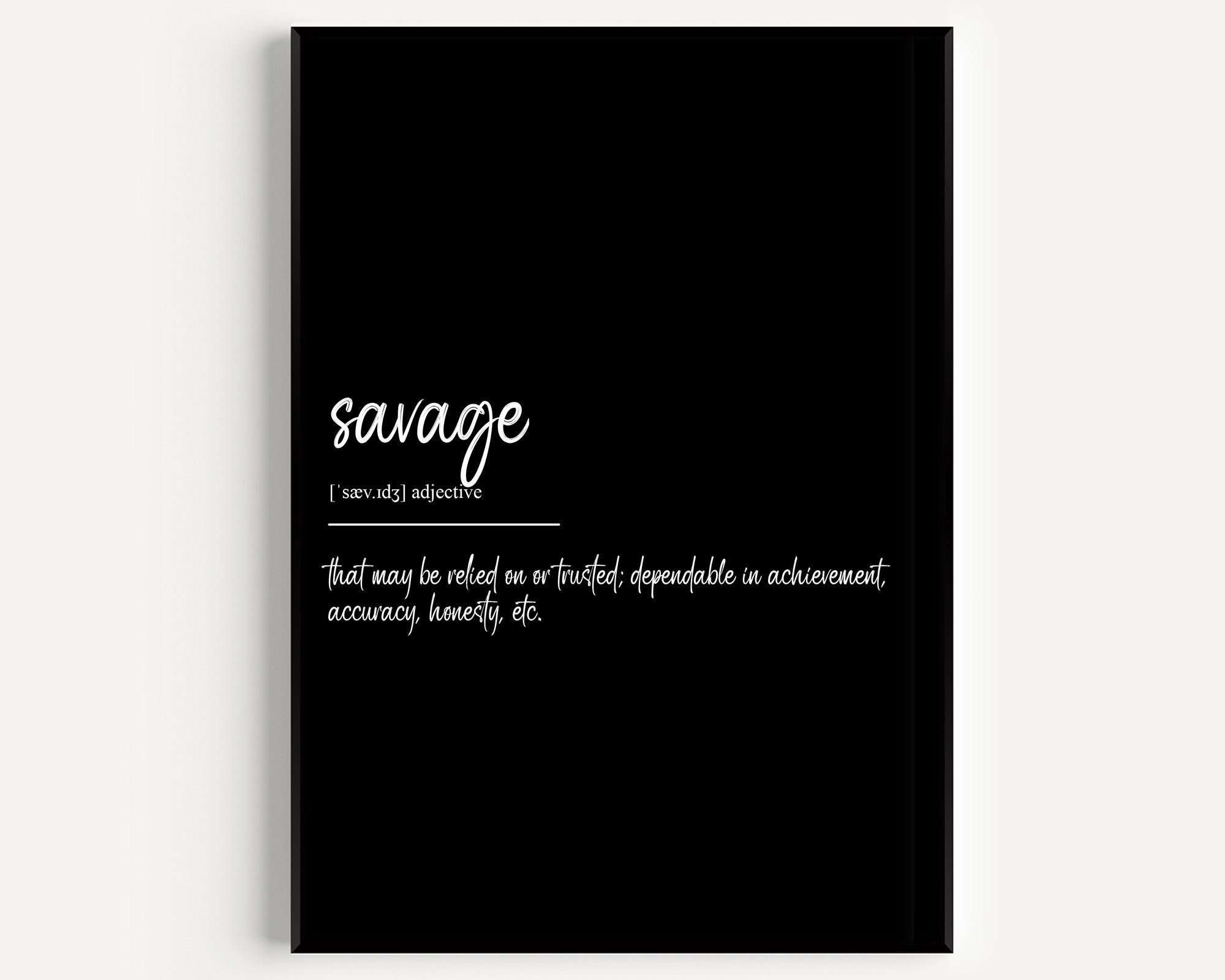 Savage Definition Print - Magic Posters