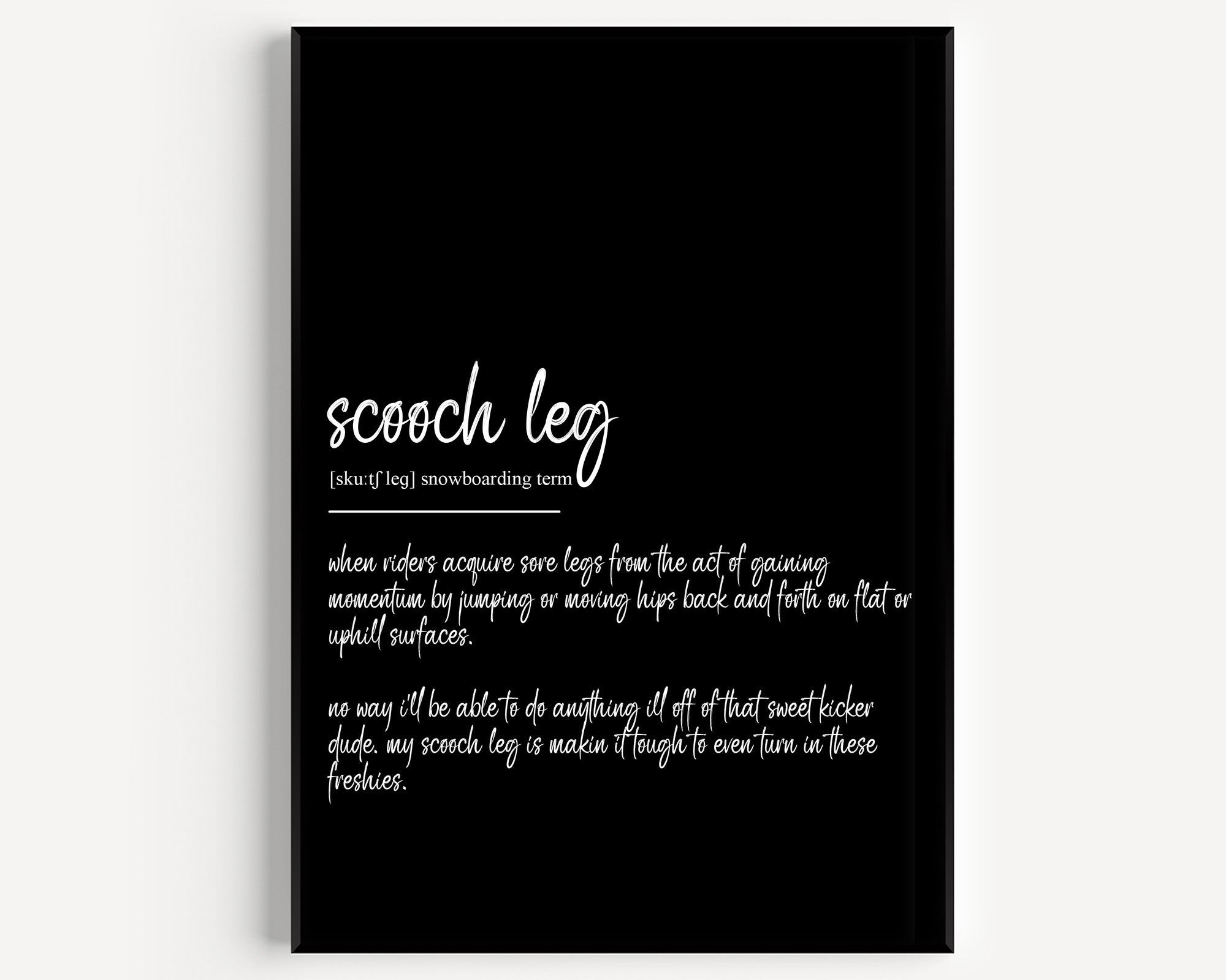 Scooch Leg Definition Print - Magic Posters