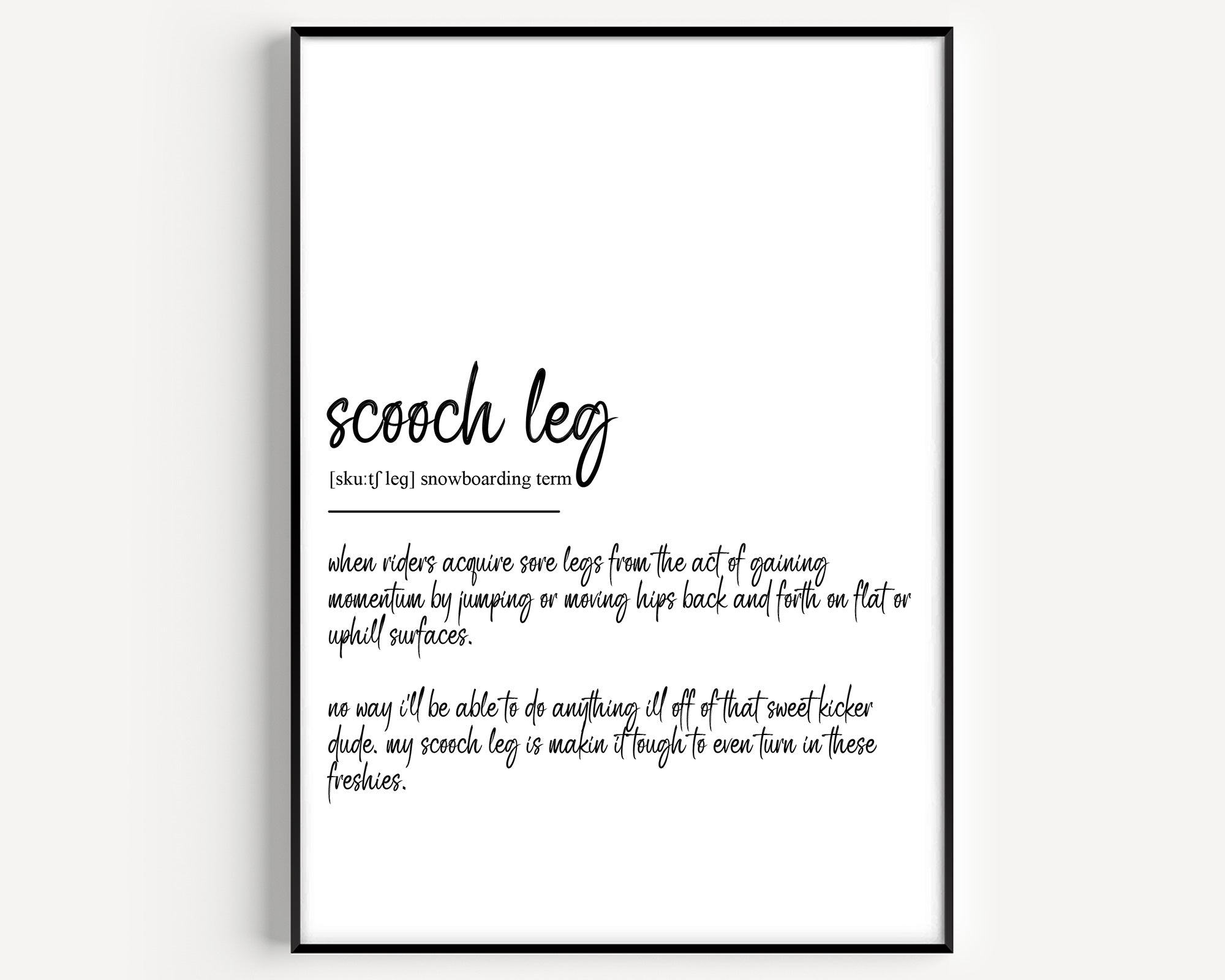 Scooch Leg Definition Print - Magic Posters