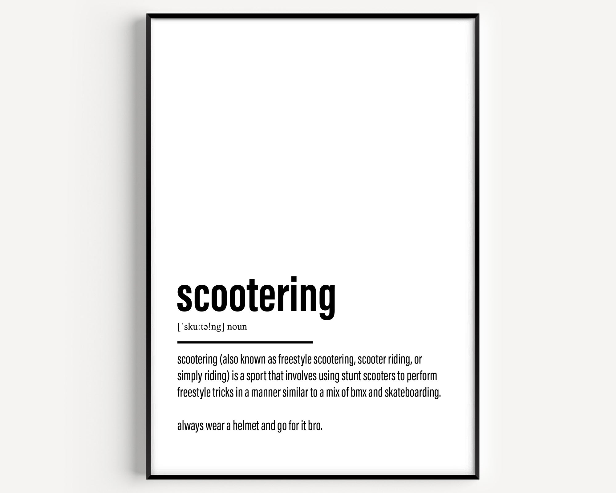 Scootering Definition Print - Magic Posters