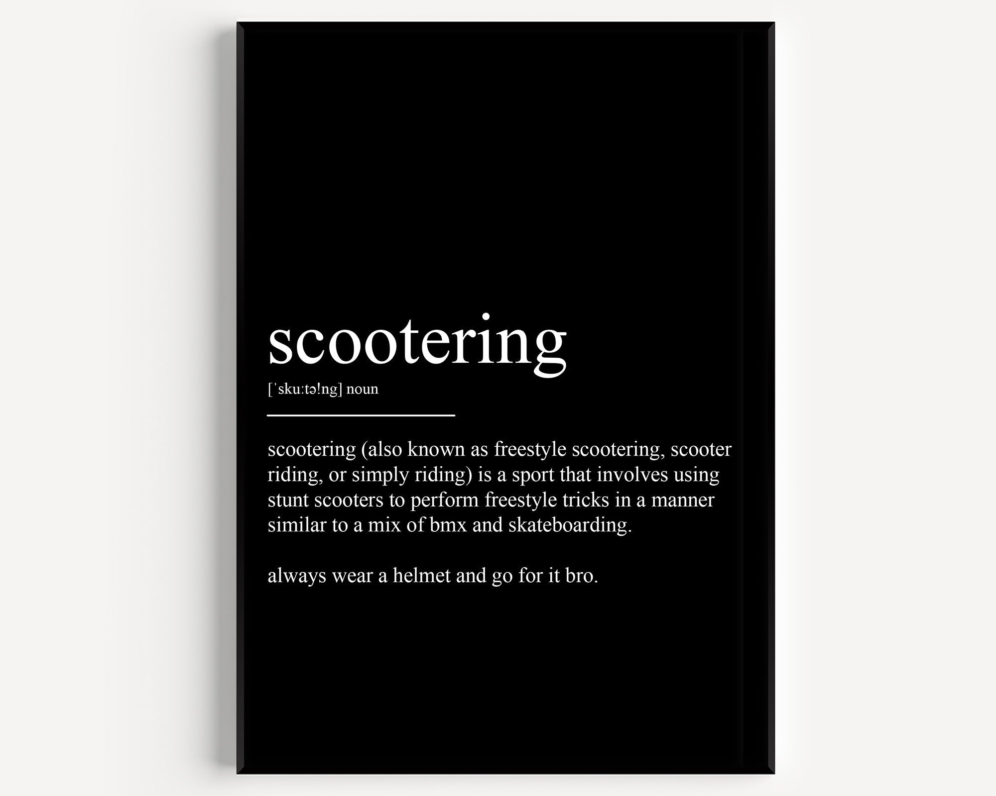 Scootering Definition Print - Magic Posters