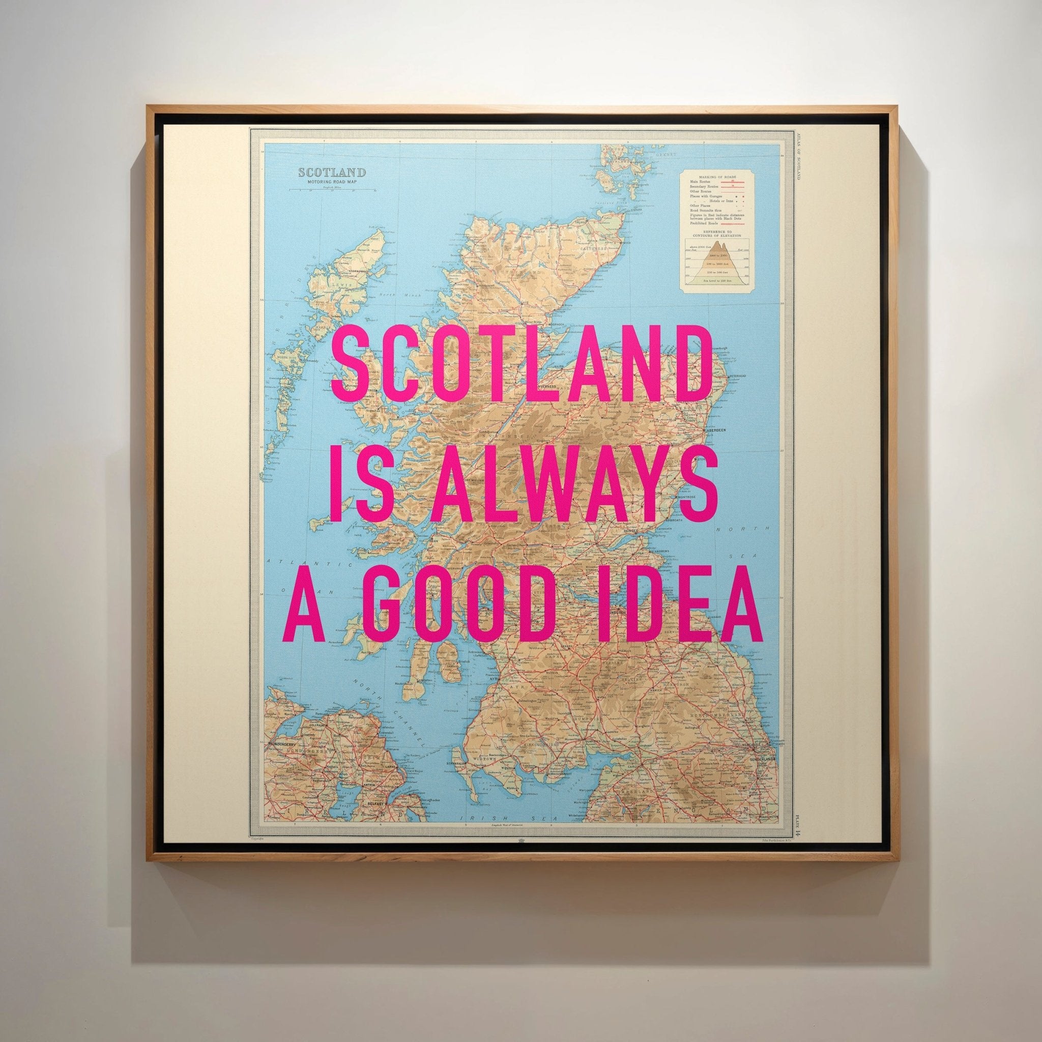 Scotland Retro Pop Art Map Print - Magic Posters
