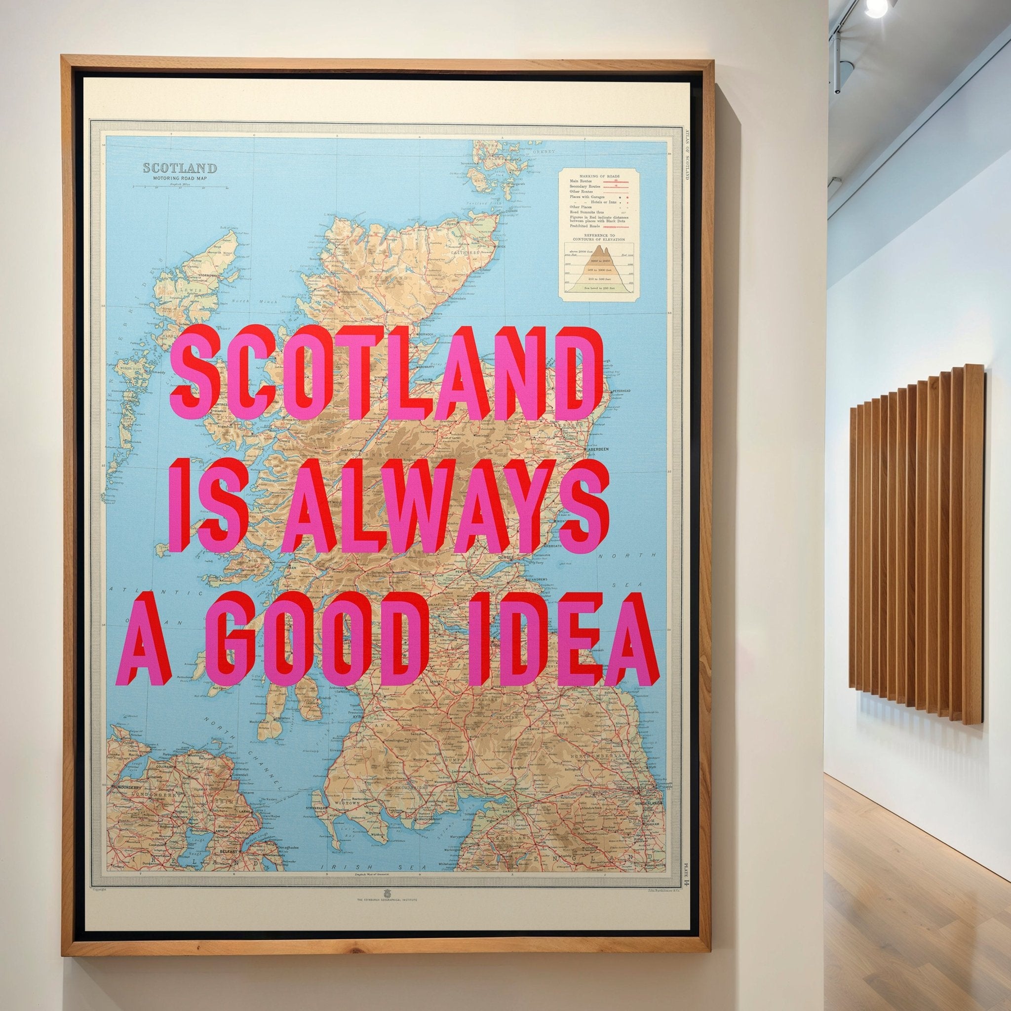 Scotland Retro Pop Art Map Print - Magic Posters
