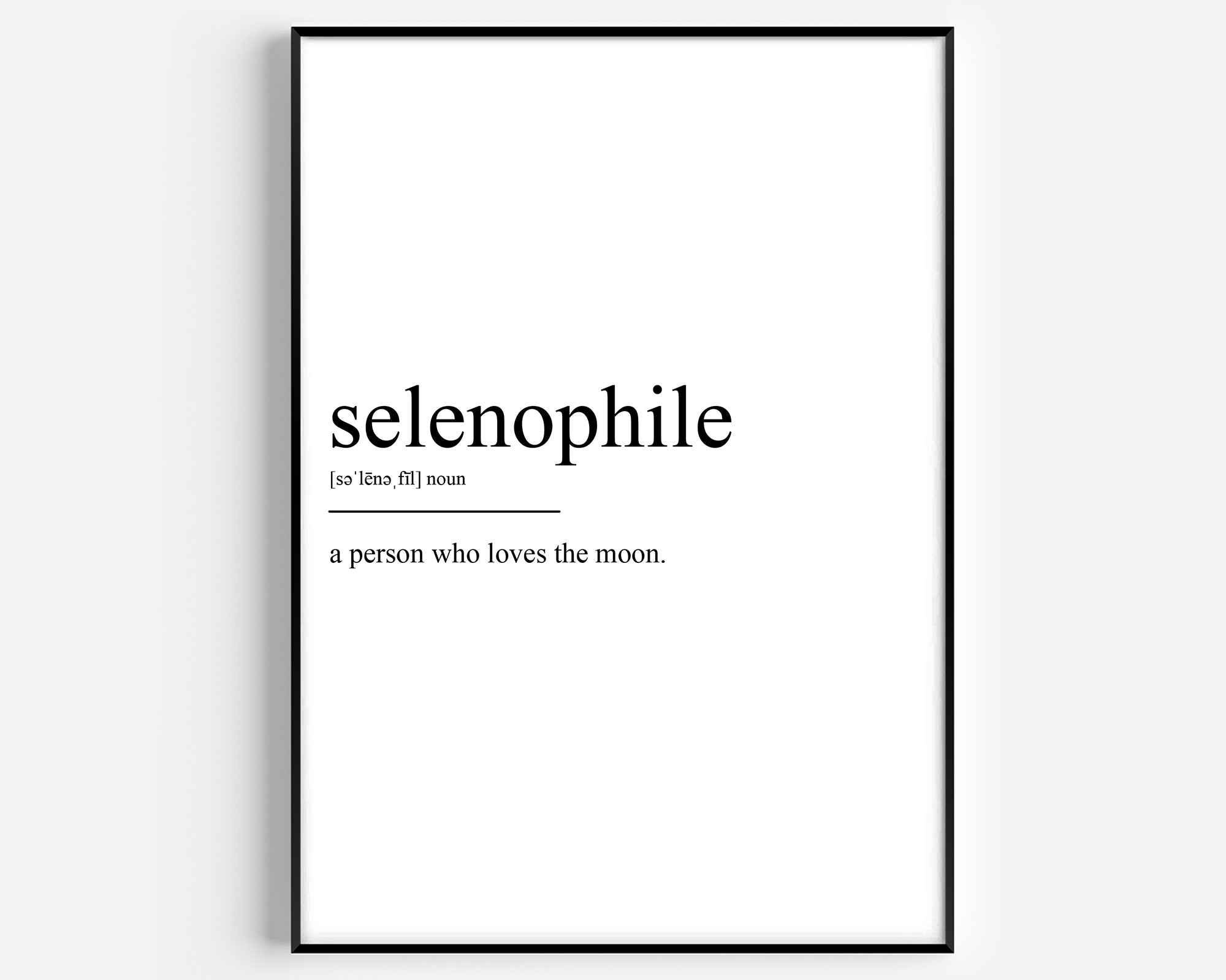 Selenophile Definition Print - Magic Posters