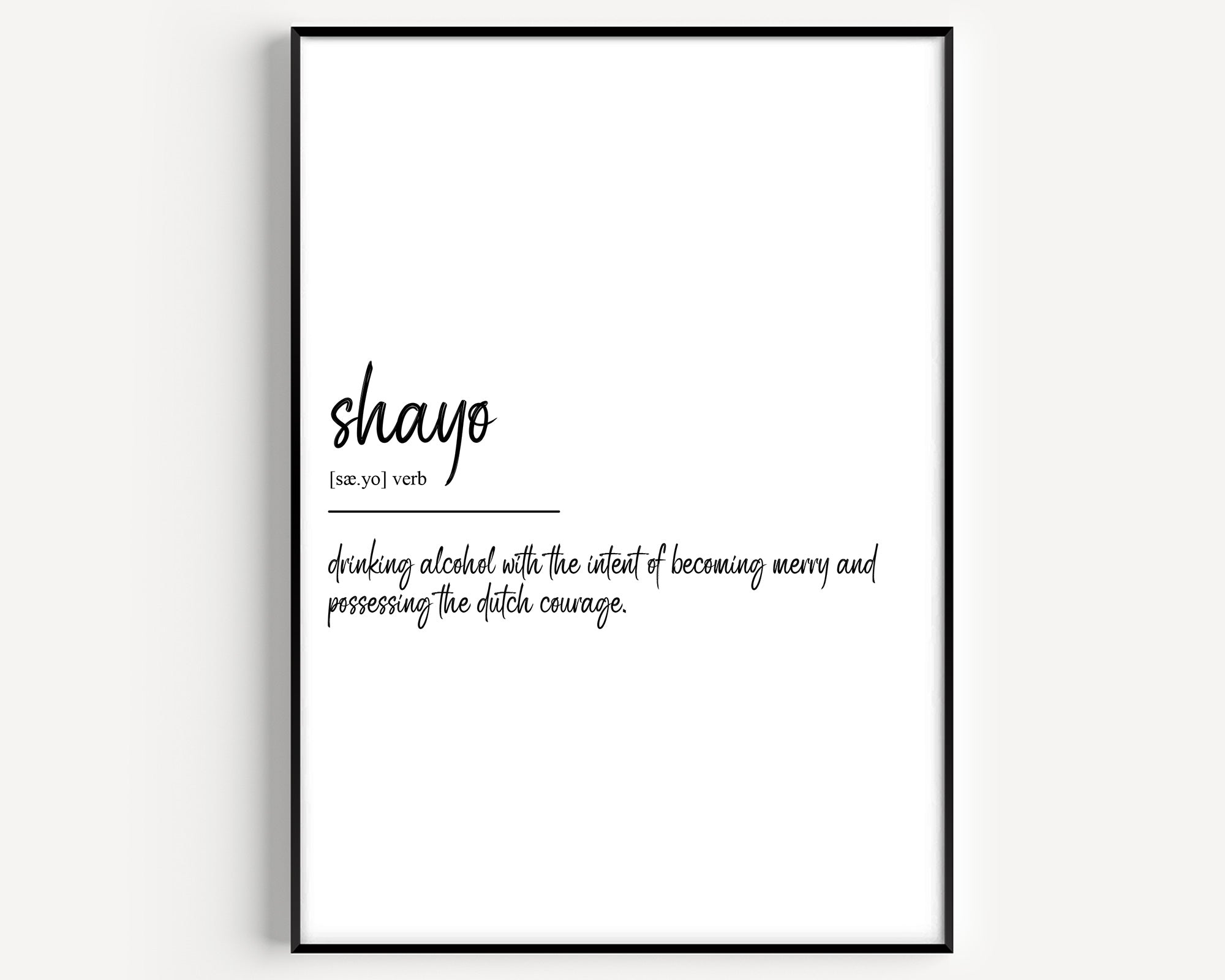 Shayo Definition Print - Magic Posters