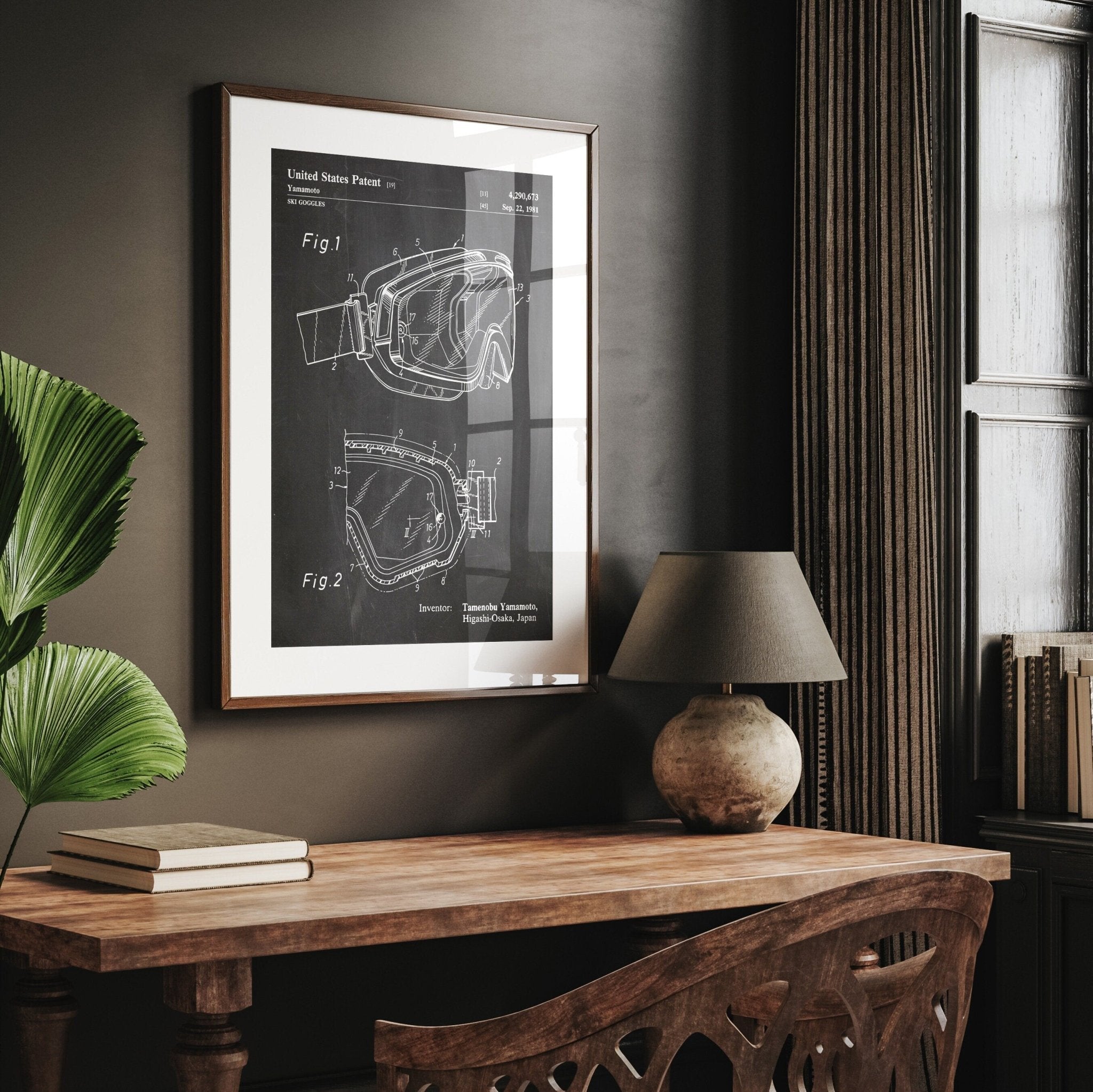 Ski Goggles 1981 Patent Print - Magic Posters