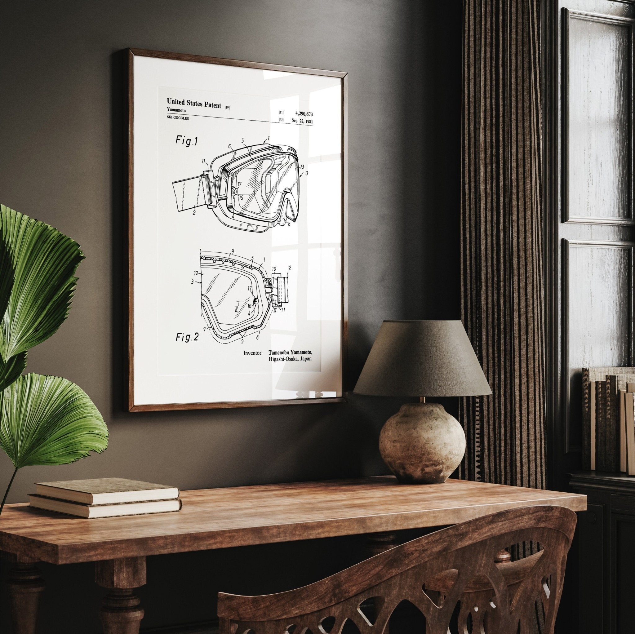 Ski Goggles 1981 Patent Print - Magic Posters