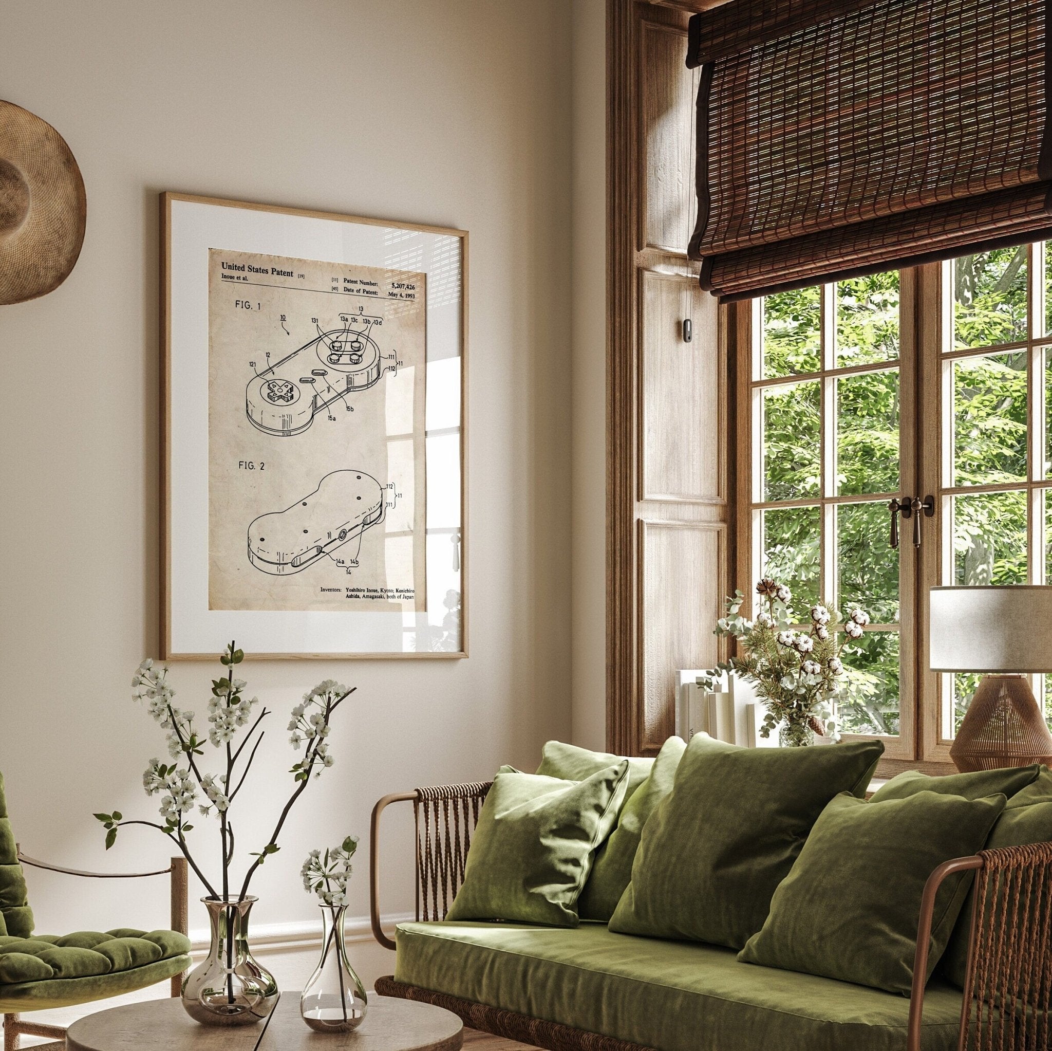 SNES Controller 1993 Patent Print - Magic Posters