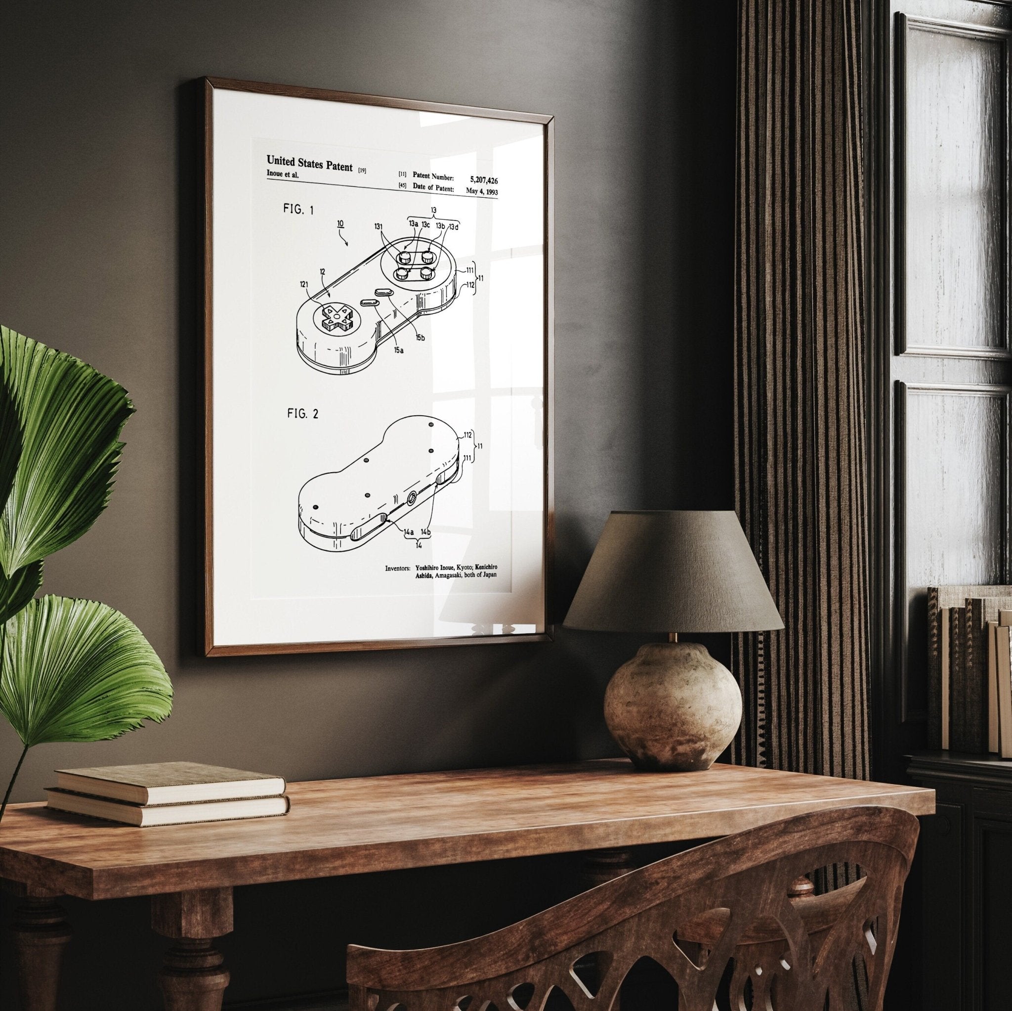SNES Controller 1993 Patent Print - Magic Posters