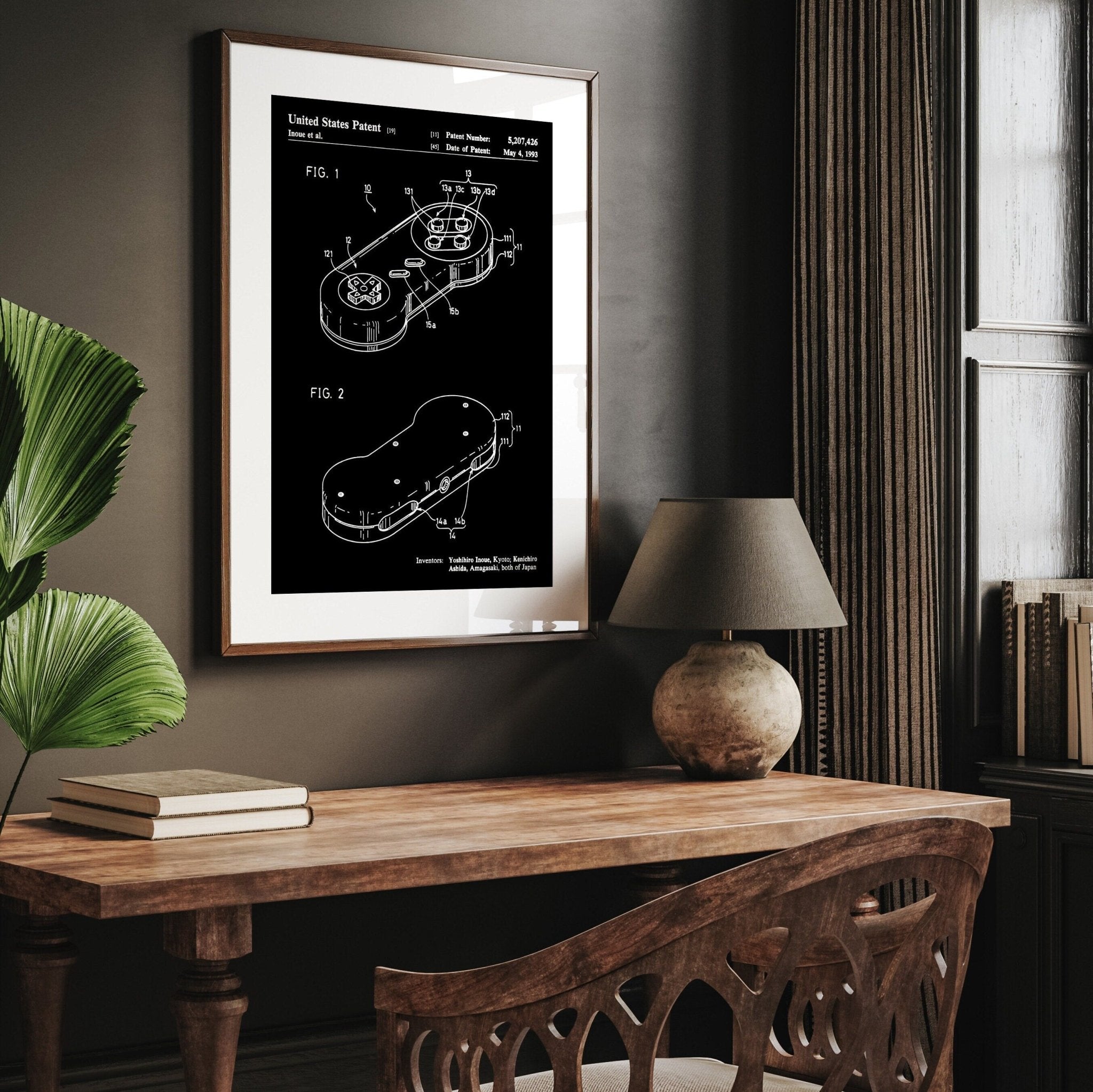 SNES Controller 1993 Patent Print - Magic Posters