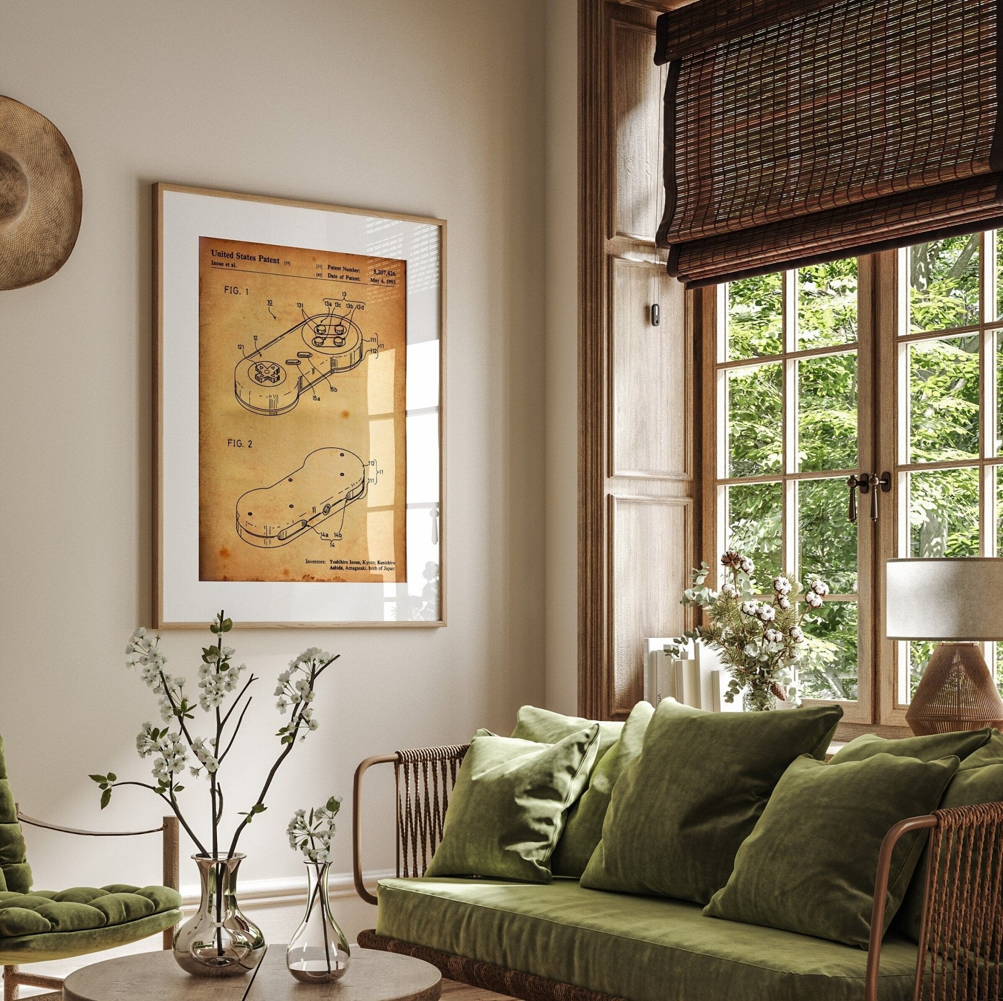 SNES Controller 1993 Patent Print - Magic Posters