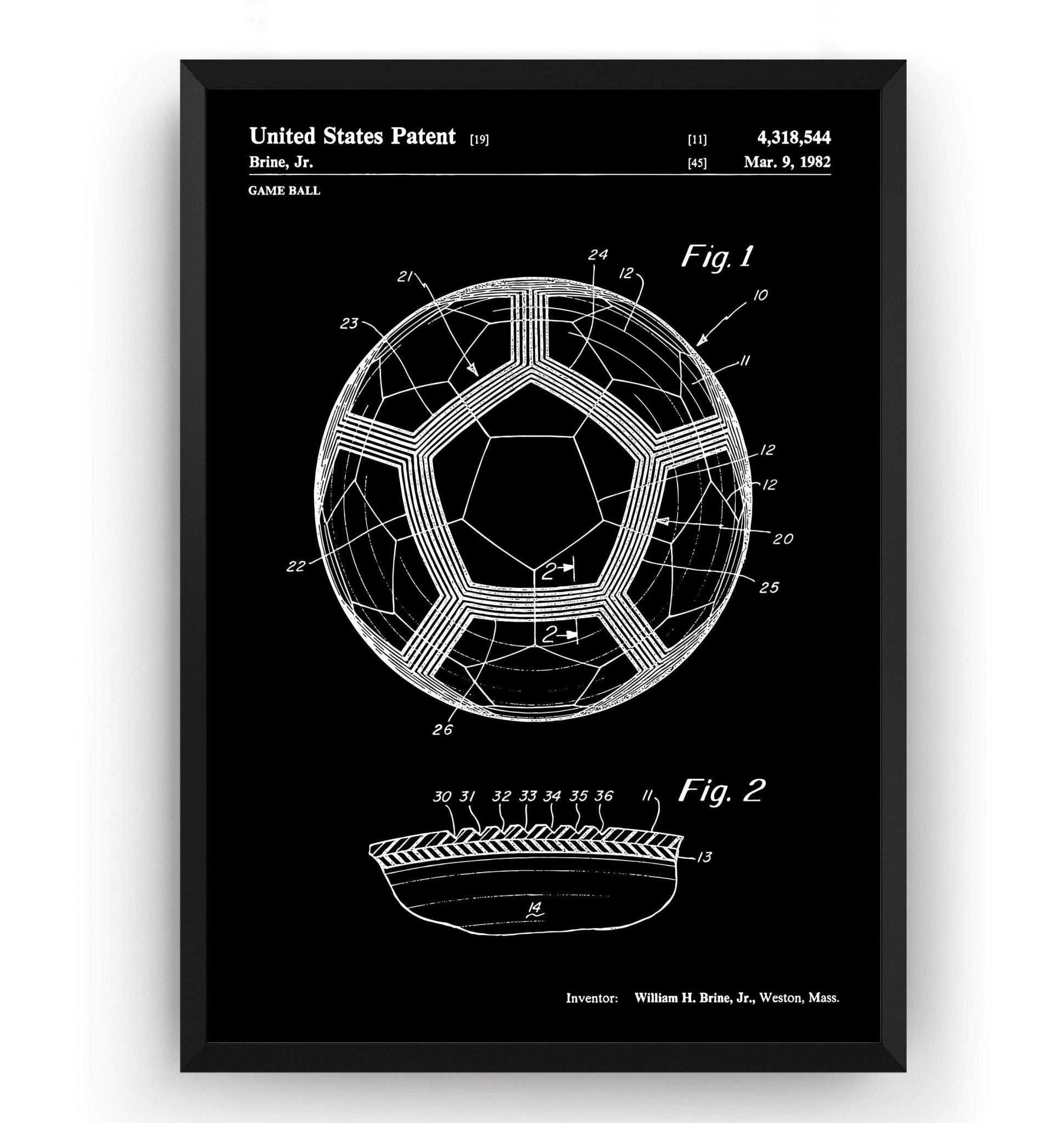 Soccer Ball 1982 Patent Print - Magic Posters