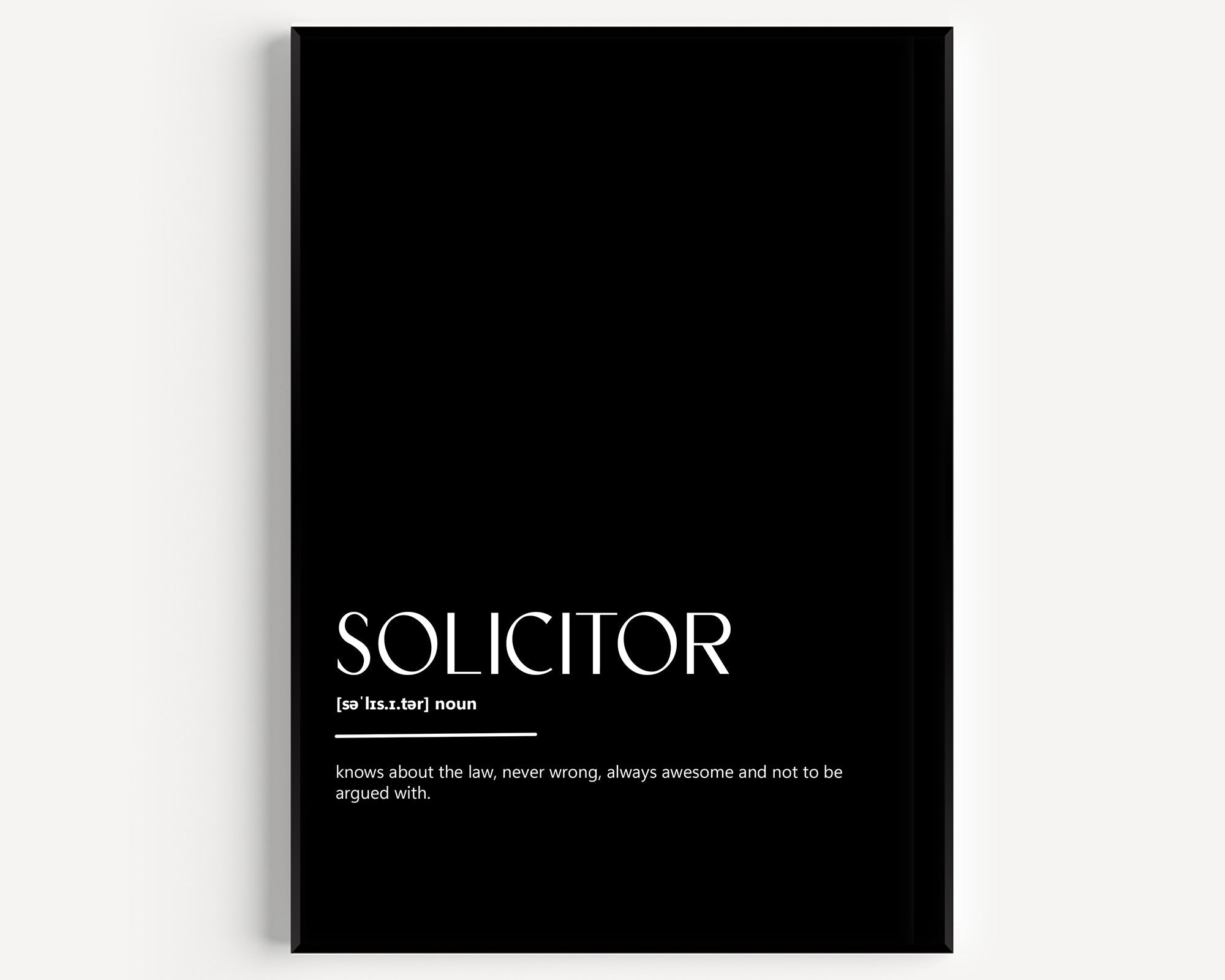Solicitor Definition Print - Magic Posters