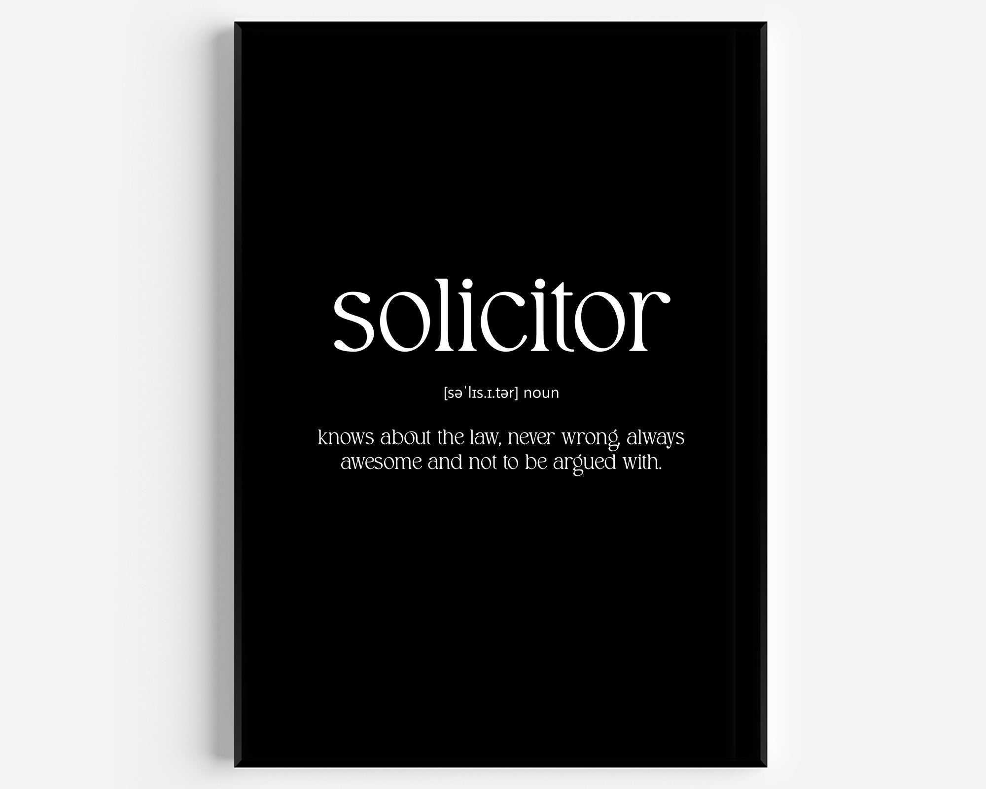 Solicitor Definition Print - Magic Posters