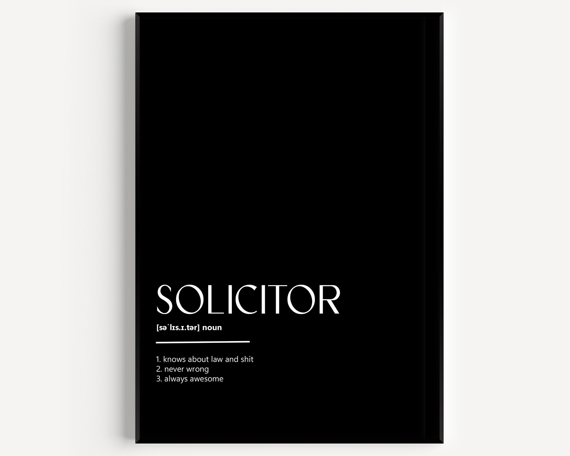 Solicitor Definition Print - V2 - Magic Posters