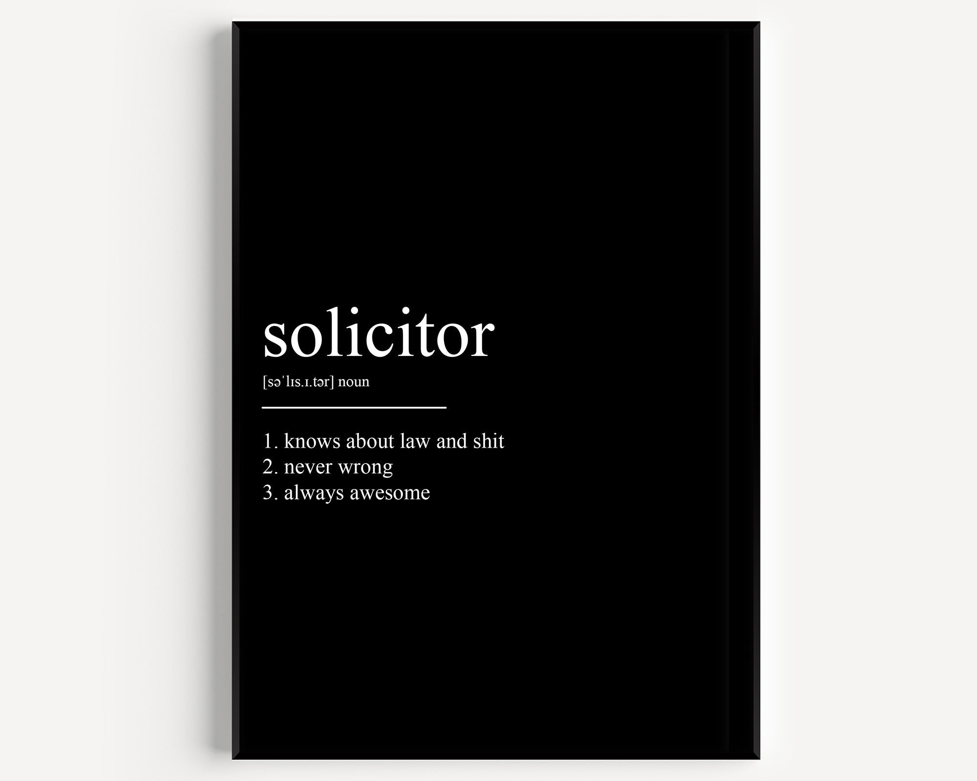 Solicitor Definition Print - V2 - Magic Posters