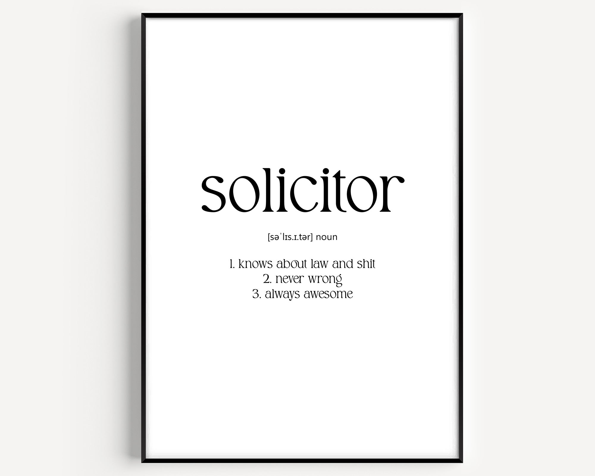 Solicitor Definition Print - V2 - Magic Posters