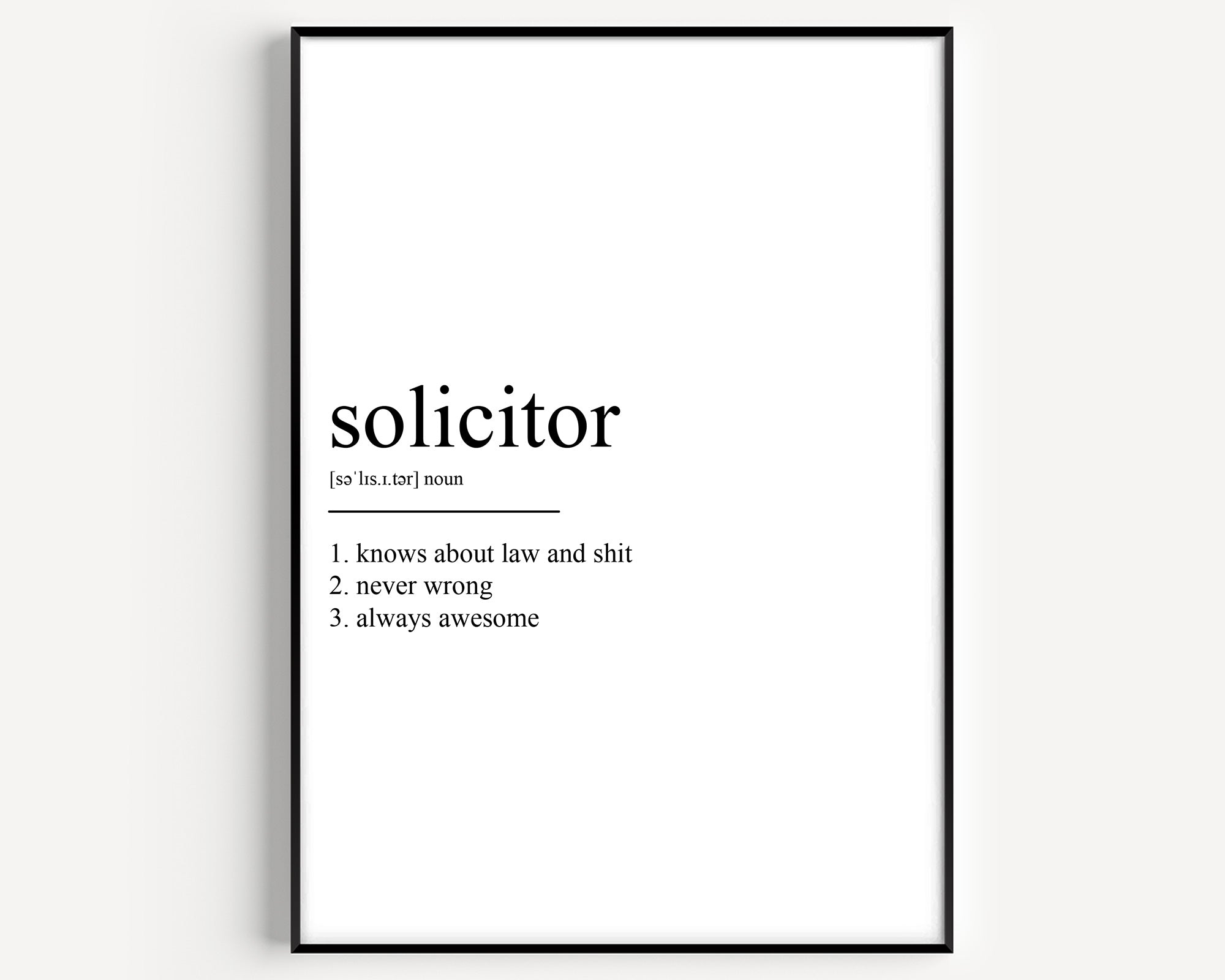 Solicitor Definition Print - V2 - Magic Posters