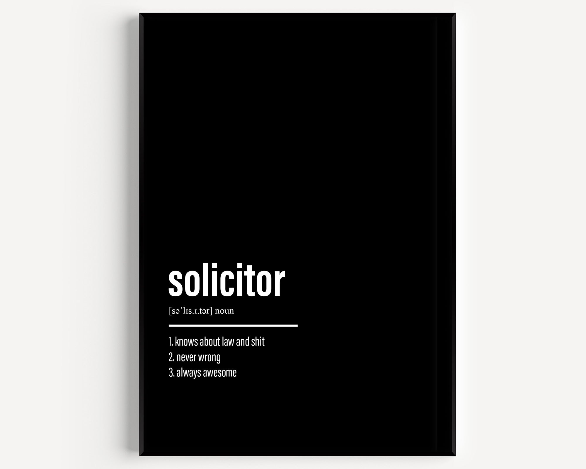 Solicitor Definition Print - V2 - Magic Posters