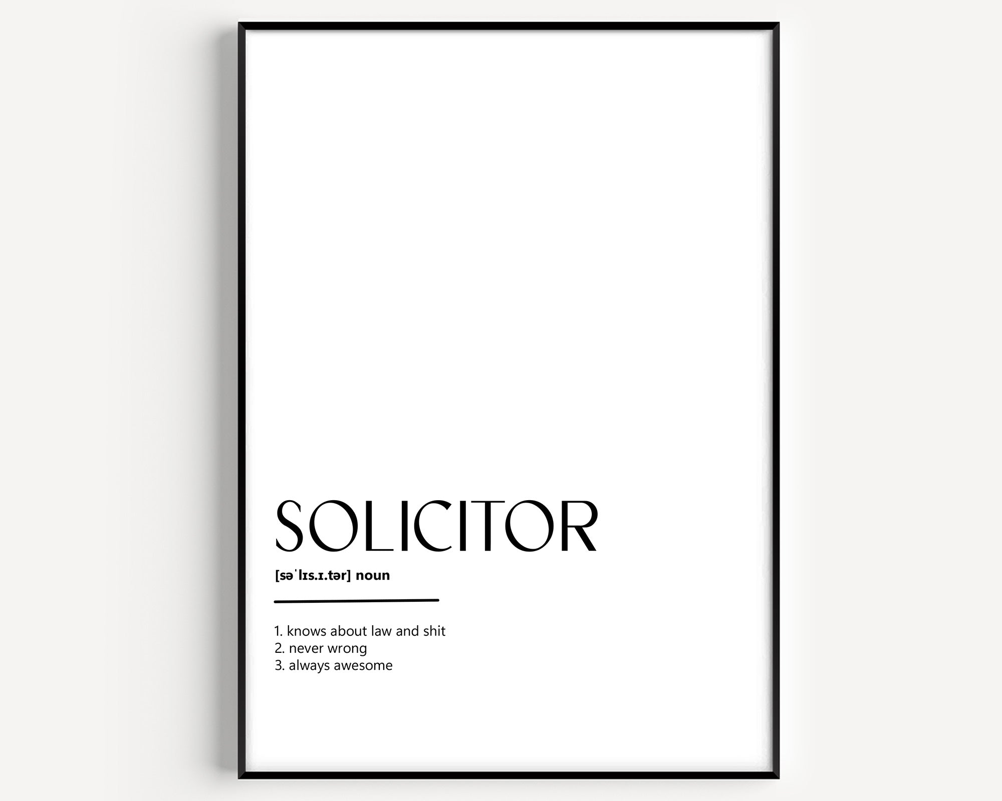 Solicitor Definition Print - V2 - Magic Posters