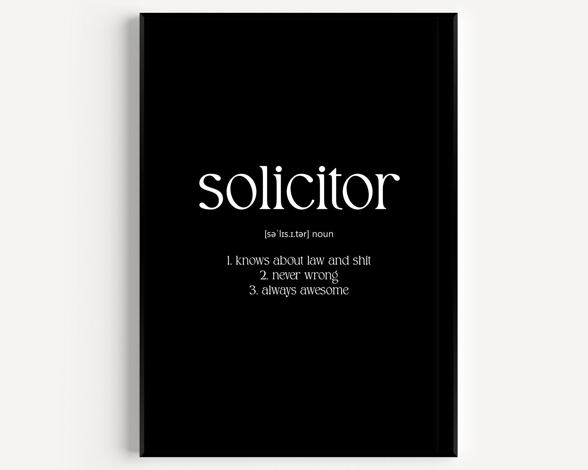 Solicitor Definition Print - V2 - Magic Posters