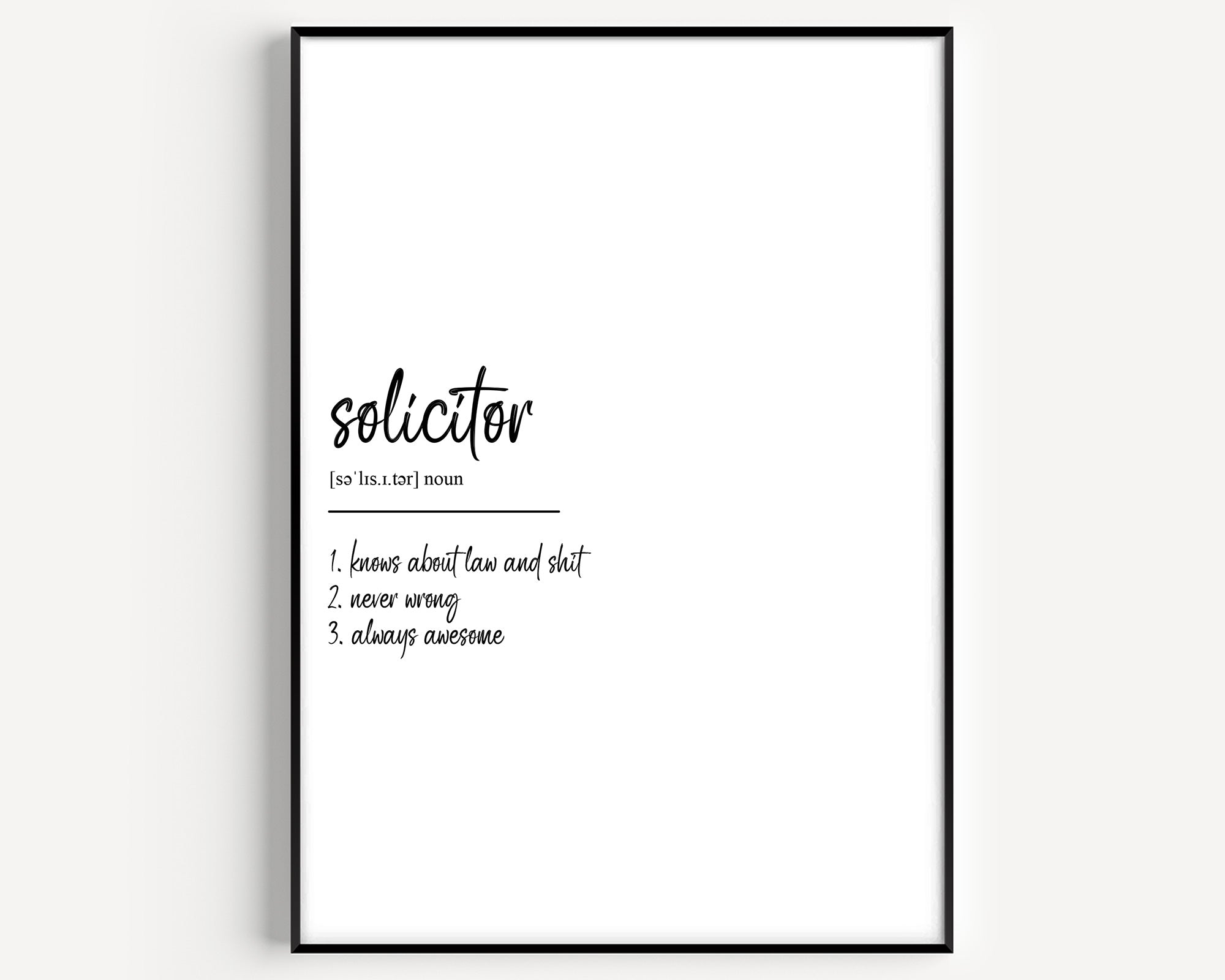 Solicitor Definition Print - V2 - Magic Posters