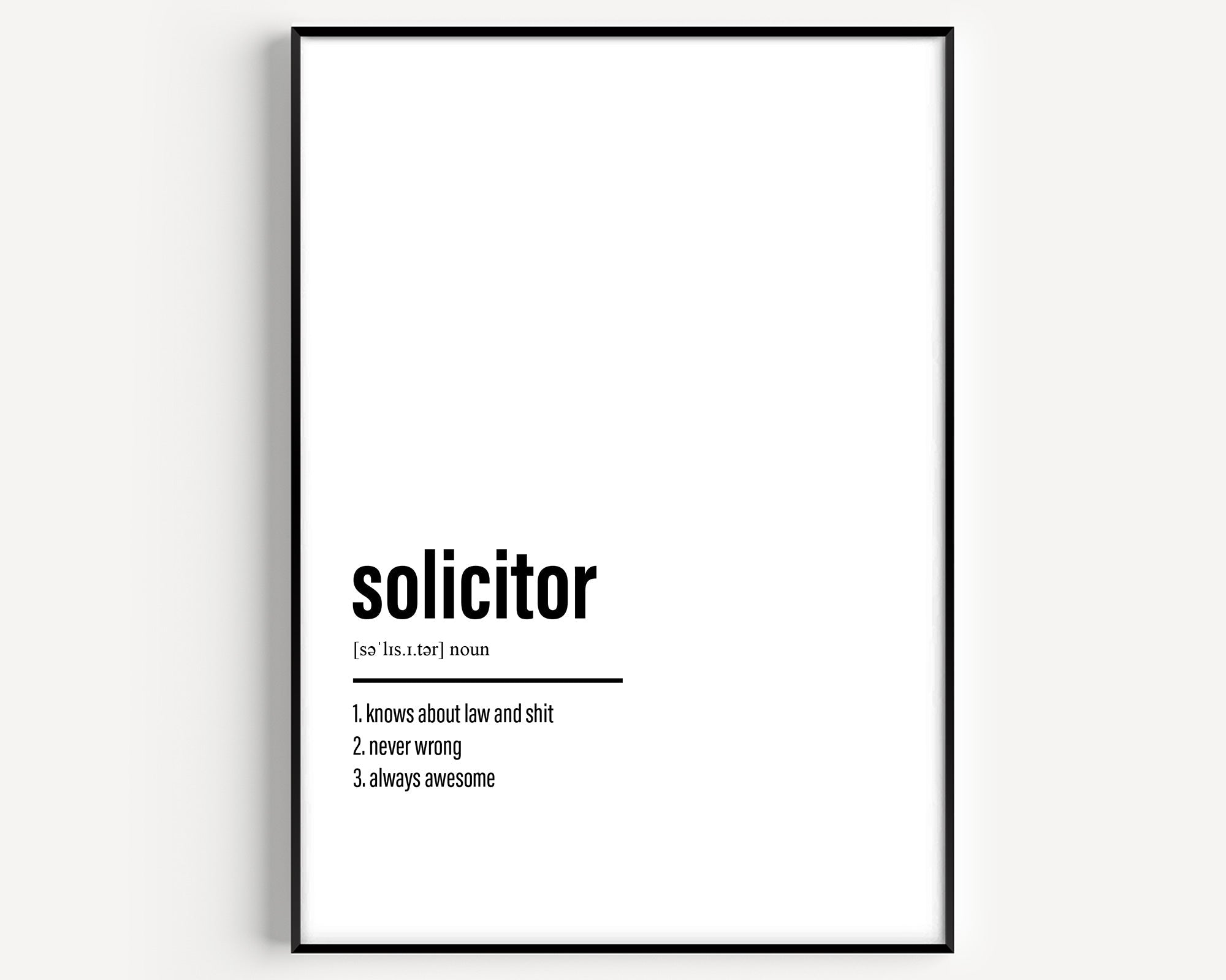 Solicitor Definition Print - V2 - Magic Posters