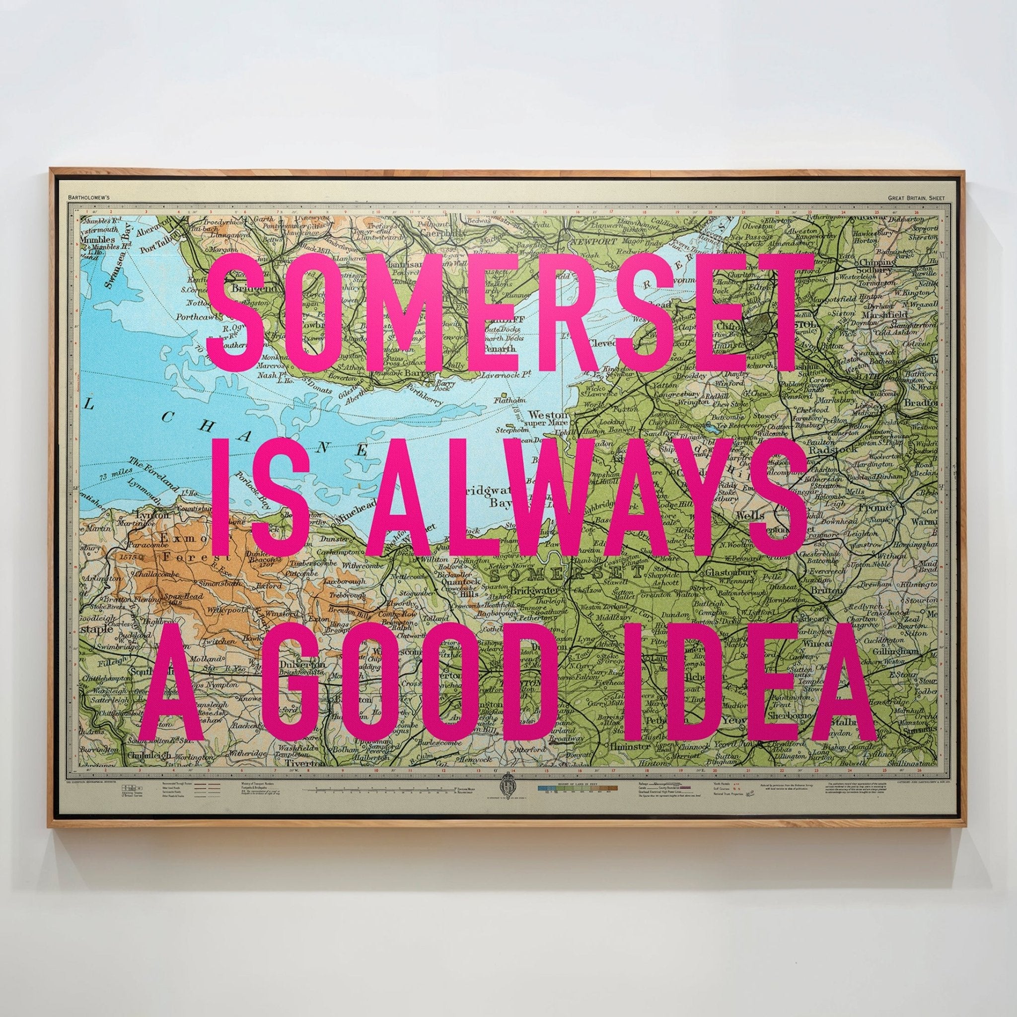 Somerset Retro Pop Art Map Print - Magic Posters