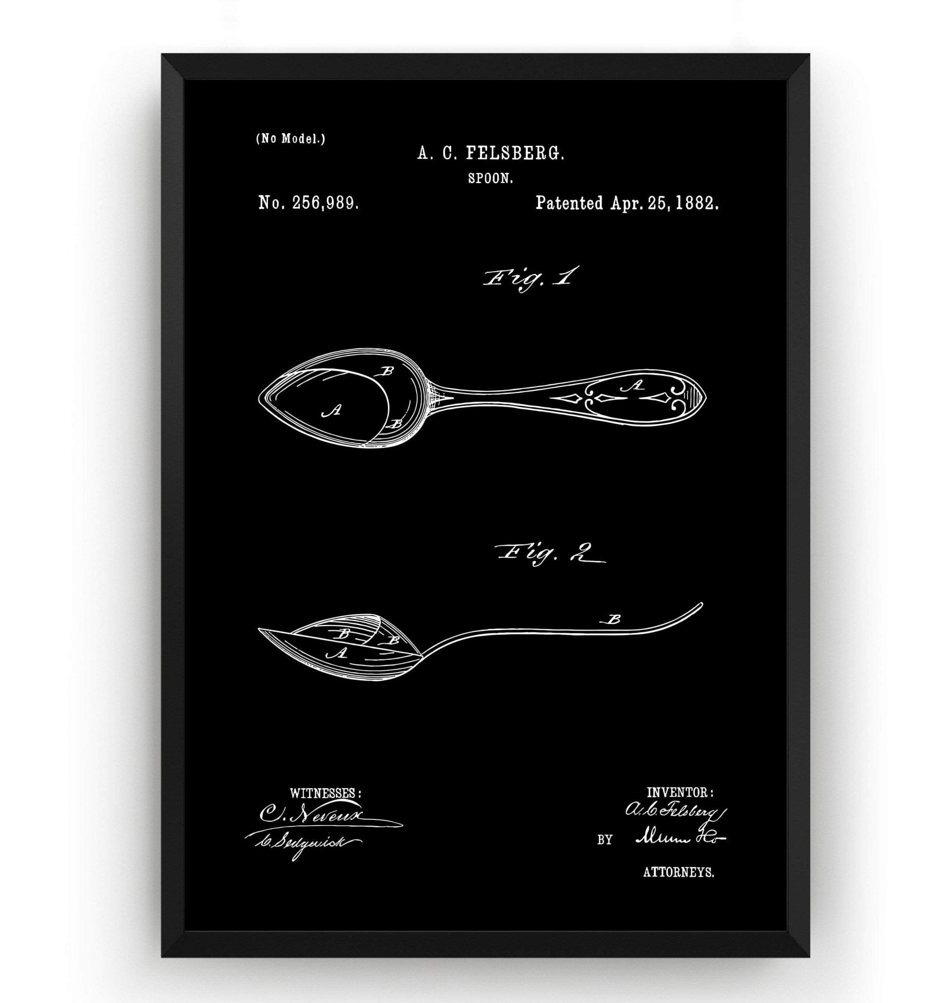 Spoon 1882 Patent Print - Magic Posters