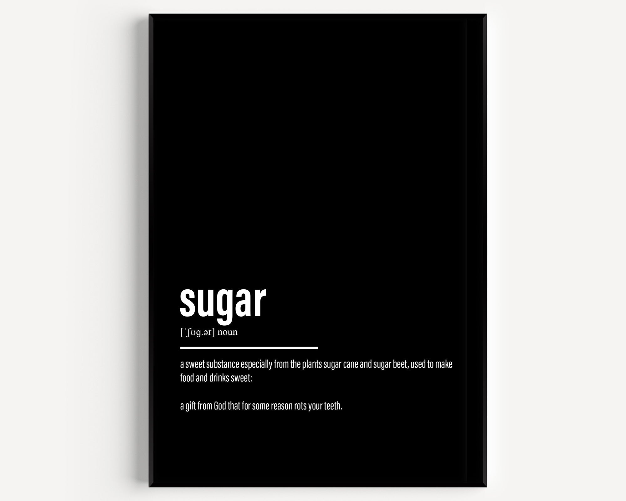 Sugar Definition Print - Magic Posters