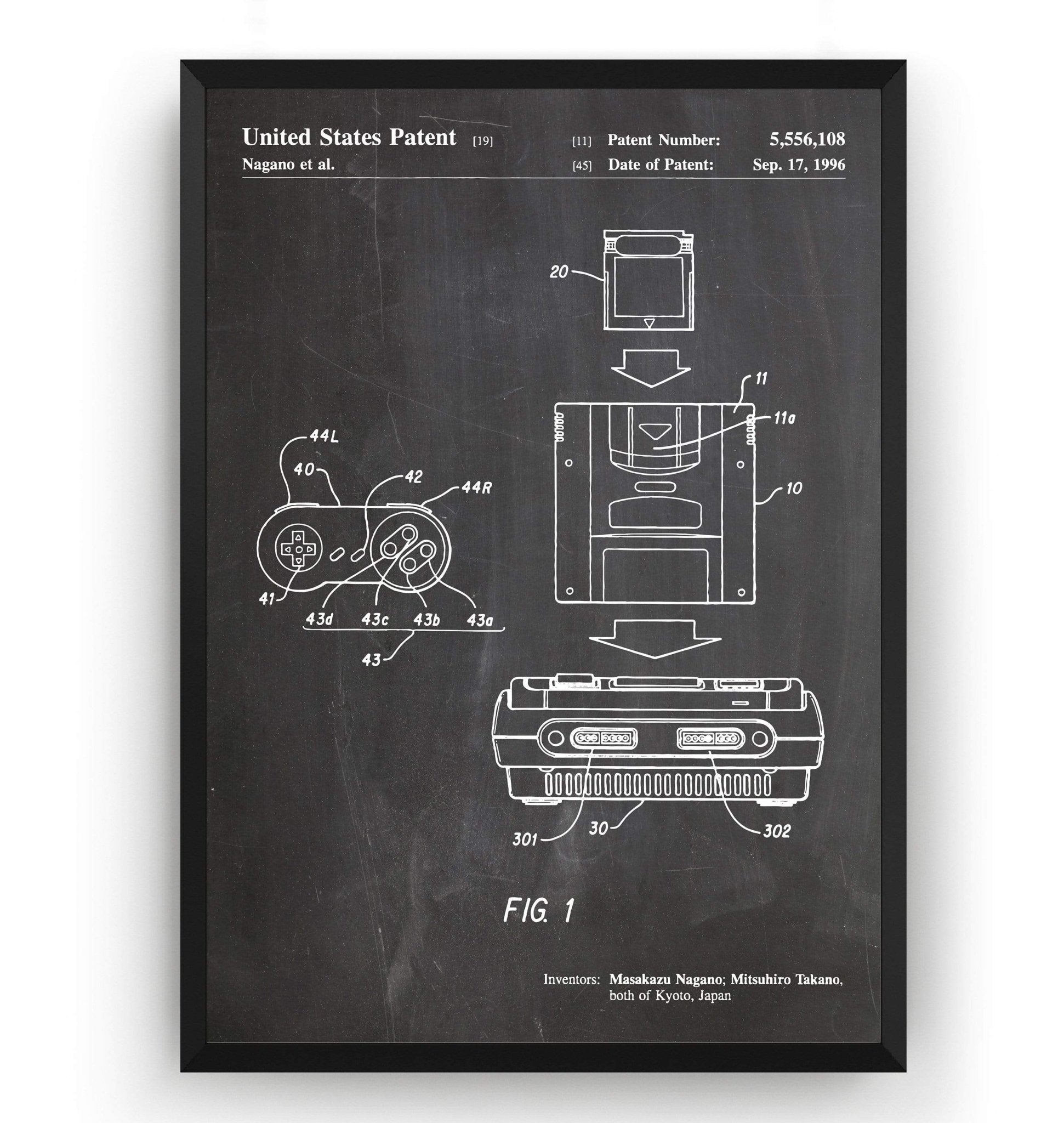 Super Game Boy 1996 Patent Print - Magic Posters