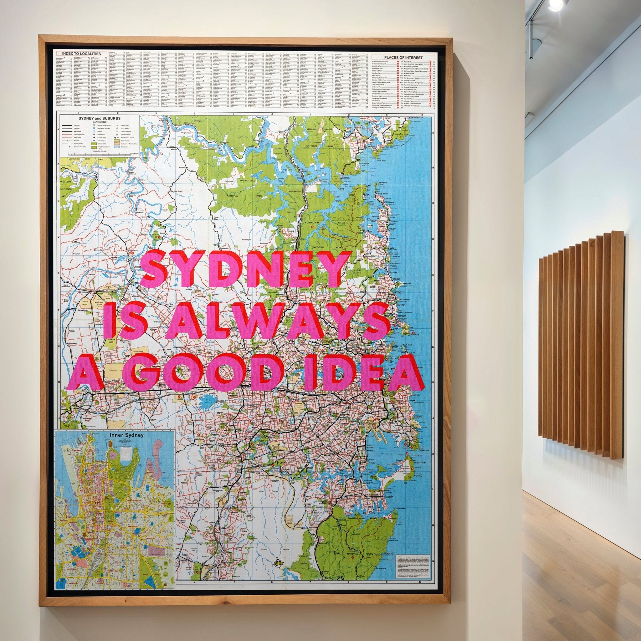 Sydney Retro Pop Art Map Print (Portrait v2) - Magic Posters