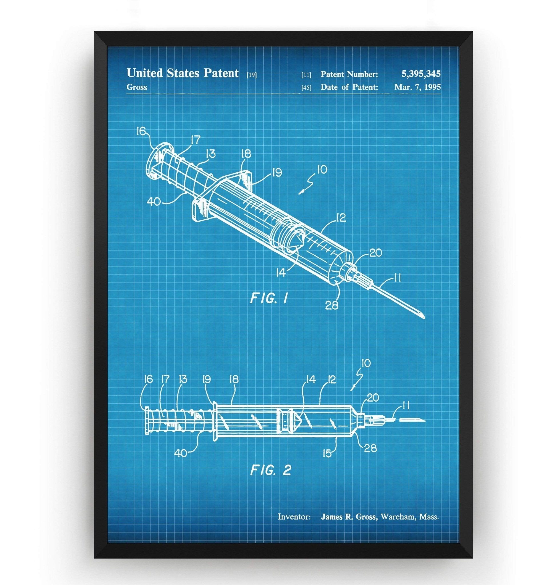 Syringe 1995 Patent Print - Magic Posters