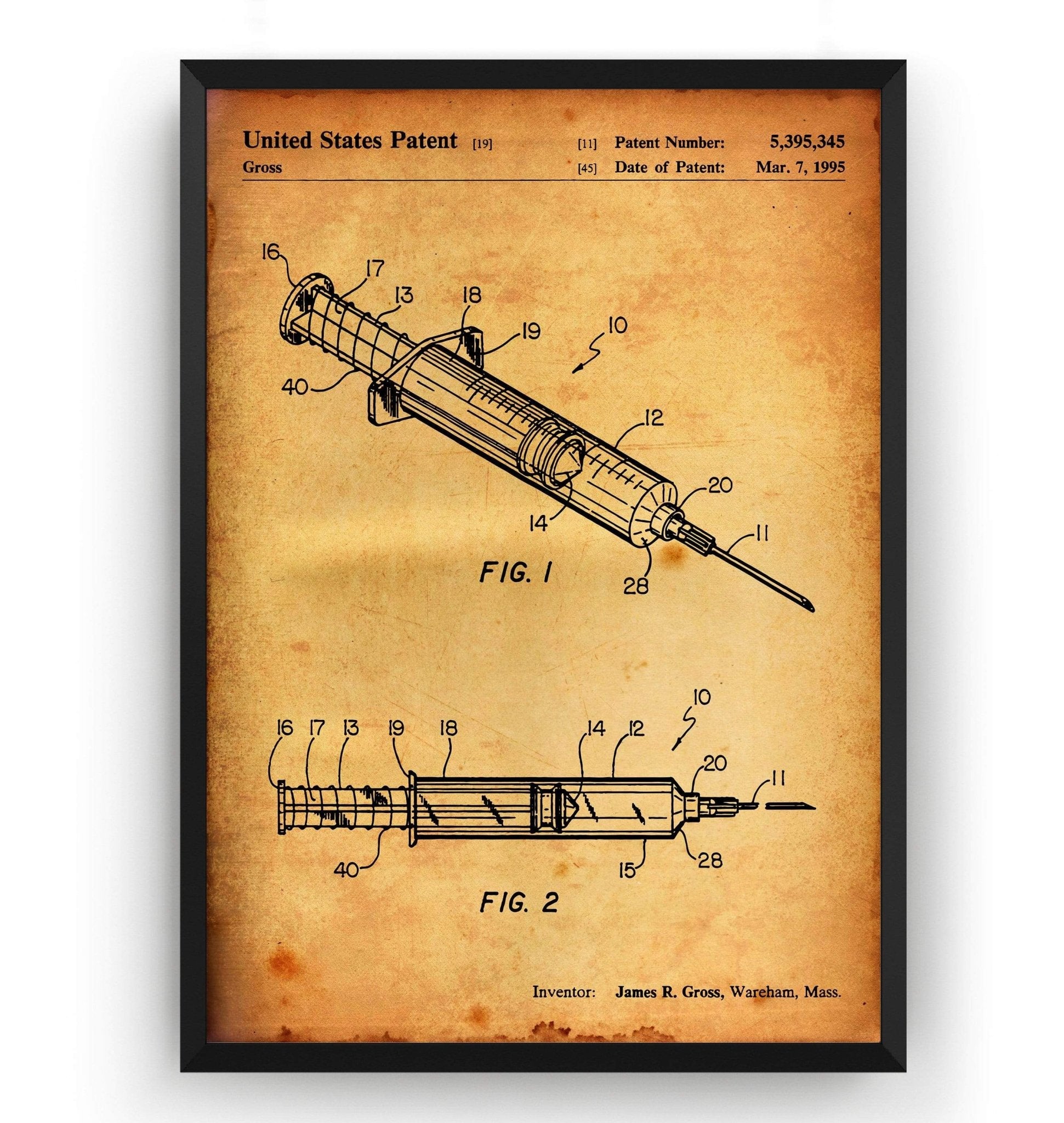 Syringe 1995 Patent Print - Magic Posters