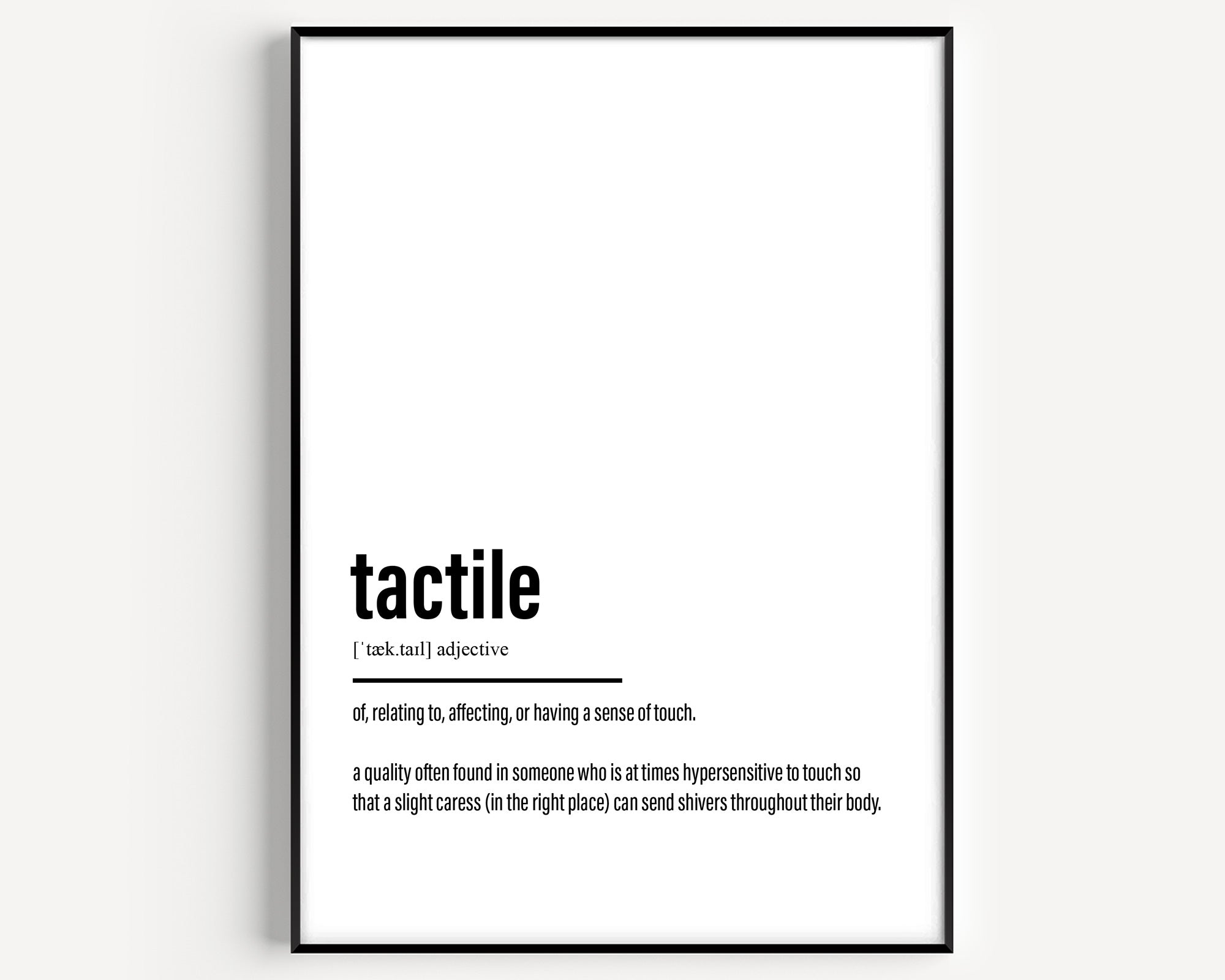 Tactile Definition Print - Magic Posters
