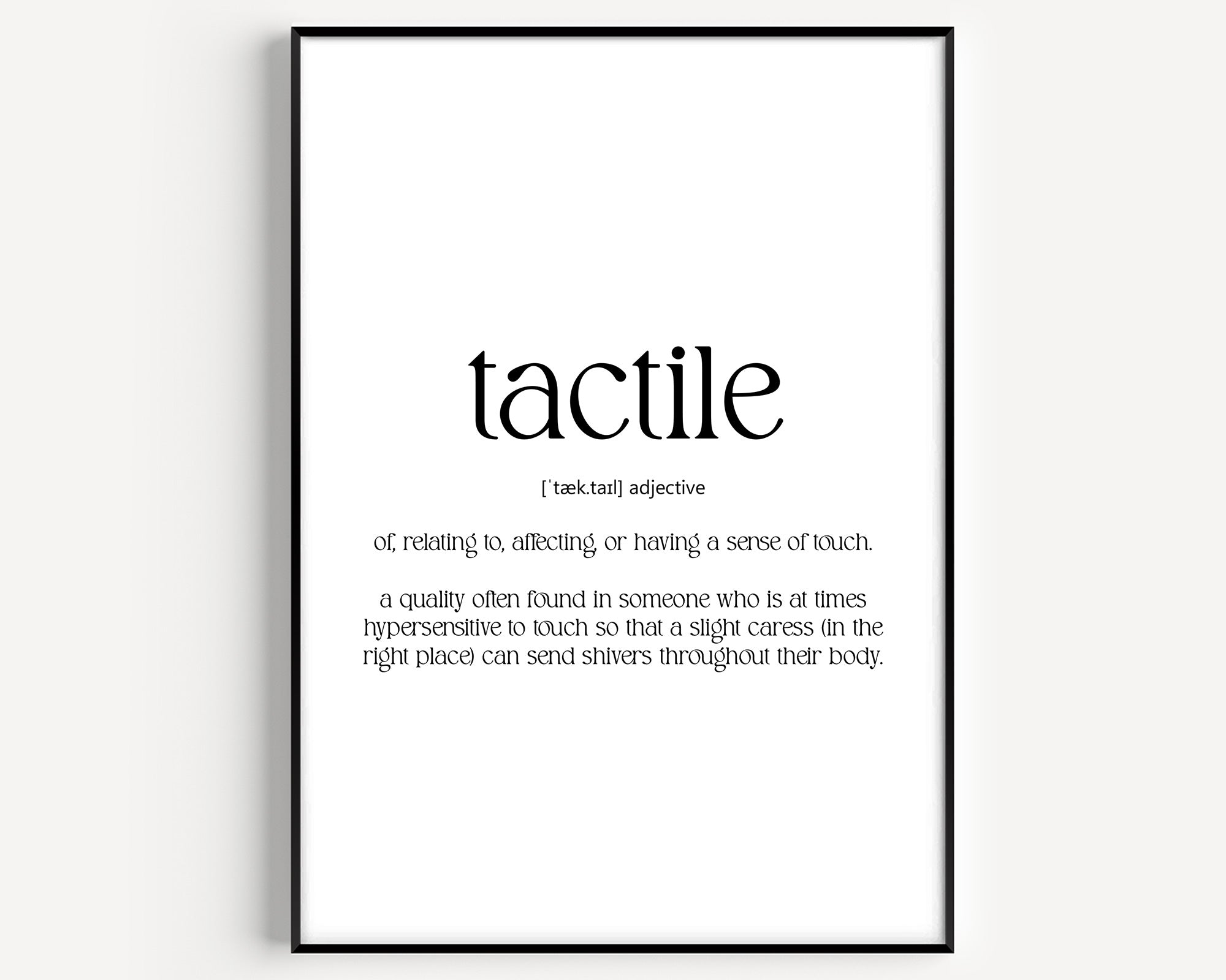 Tactile Definition Print - Magic Posters