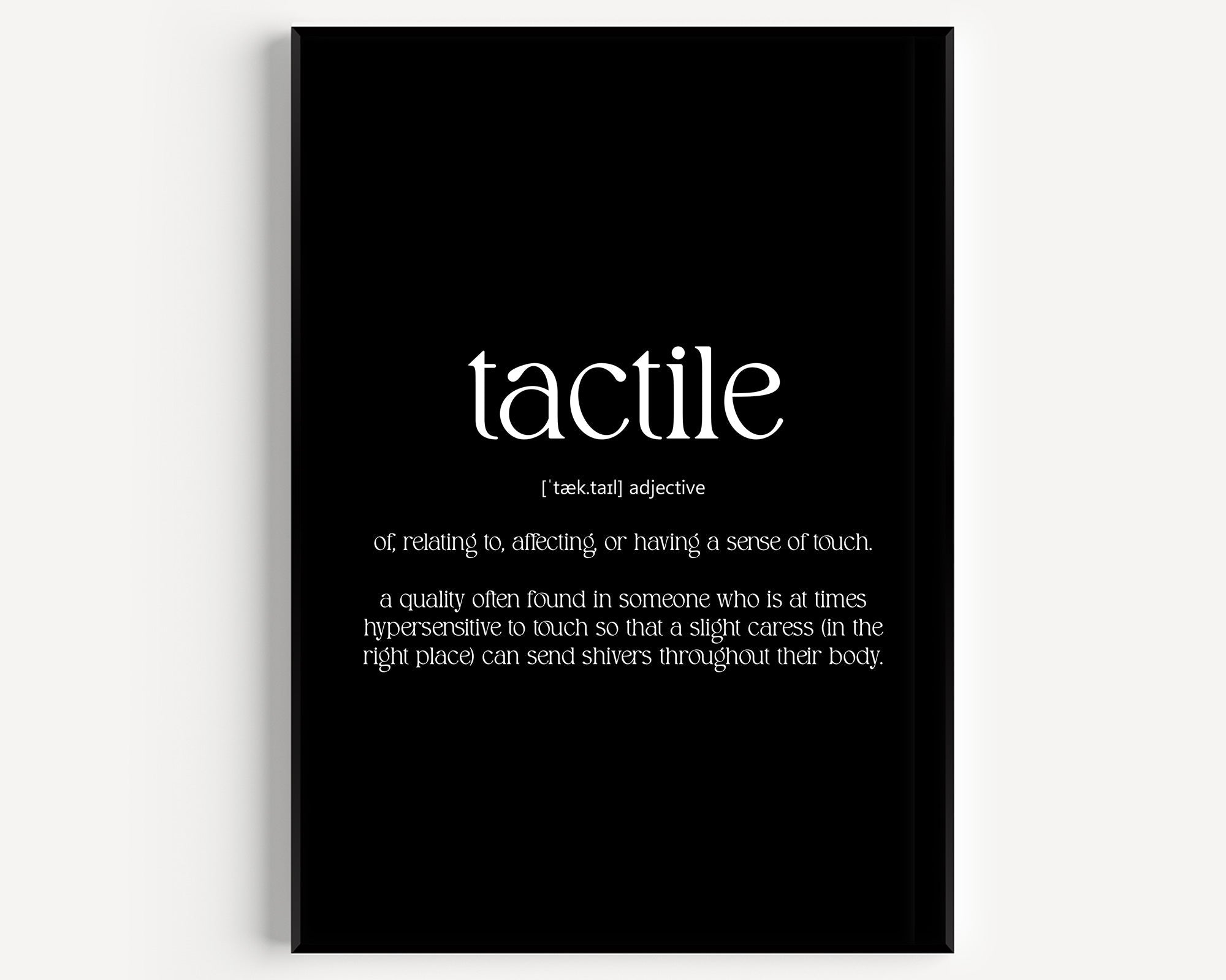 Tactile Definition Print - Magic Posters