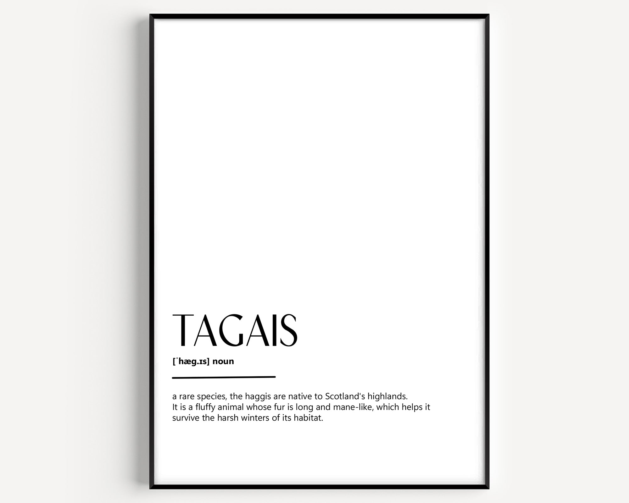 Tagais Definition Print - Magic Posters